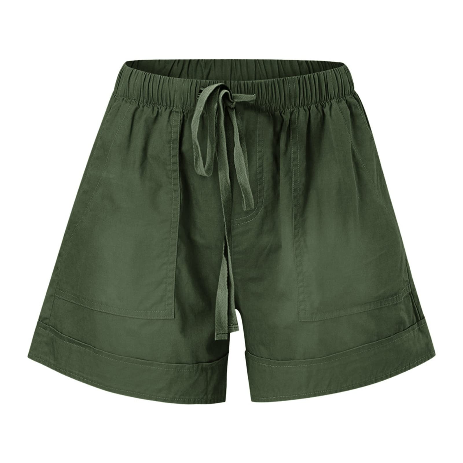 Women's Summer Shorts - Comfy Drawstring Elastic Waist with Pockets | Casual & Trendy for Outdoor Activities