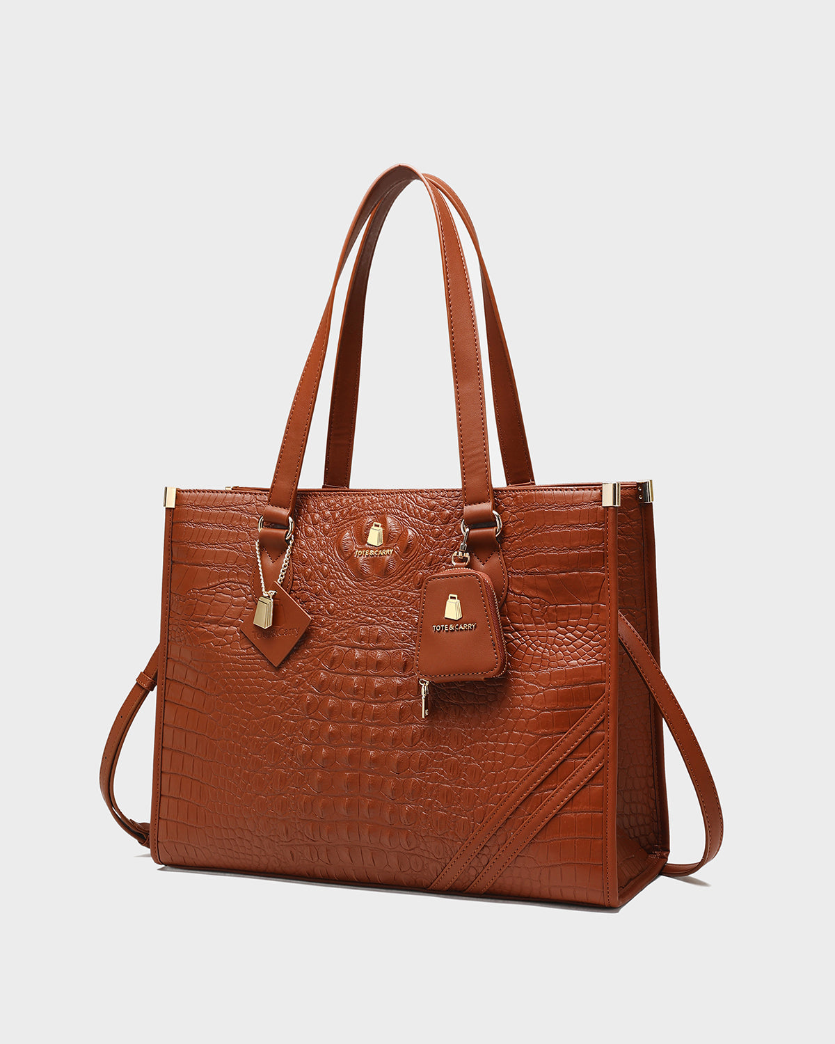 Premium Apollo 2 Tote Bag in Caramel - Stylish & Durable Canvas Shopping Bag for Women - Perfect for Work, Gym, Beach & Everyday Use