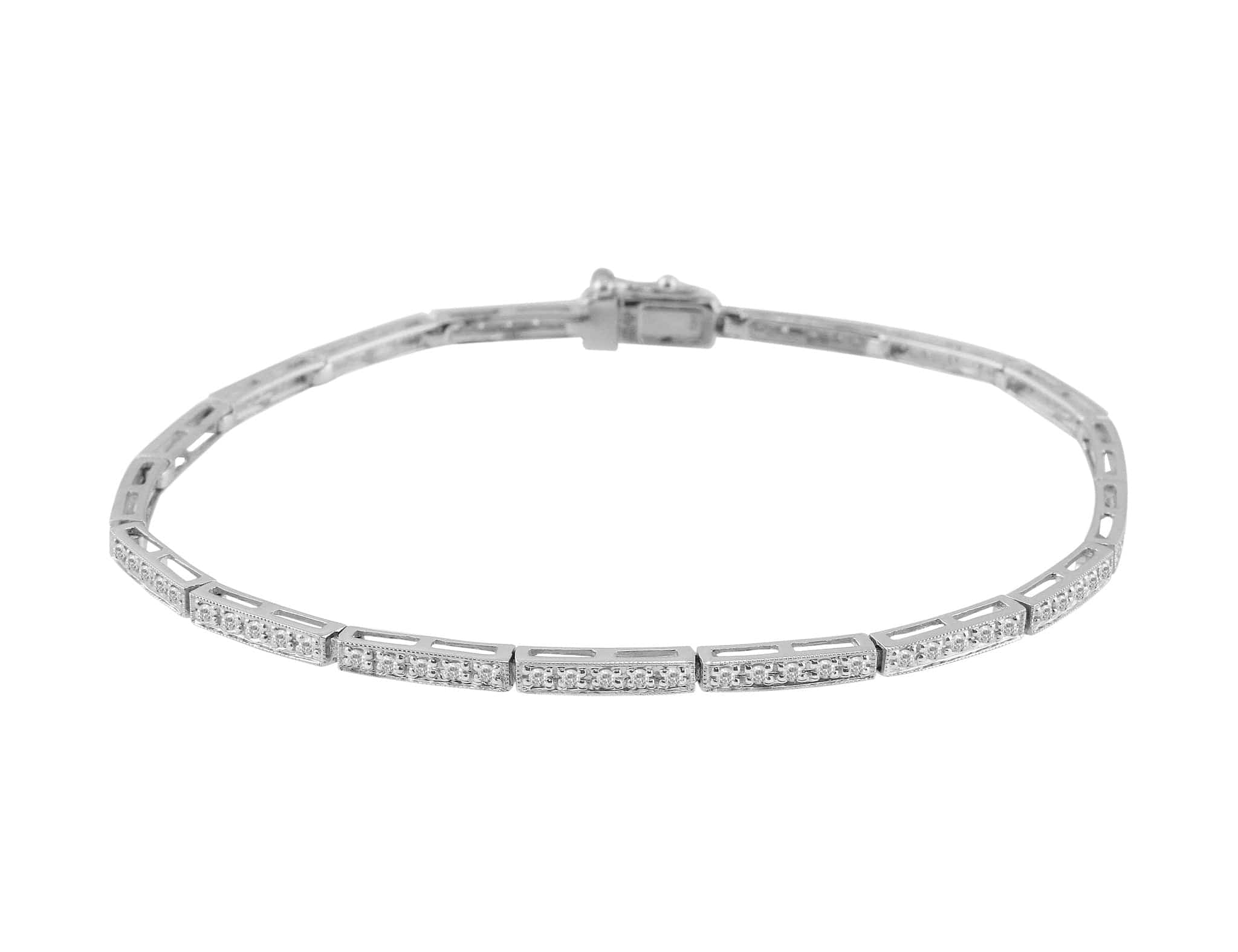 14K White Gold 1.80 Carat Diamond Tennis Bracelet for Women - Elegant Jewelry Gift for Anniversary, Wedding & Special Occasions