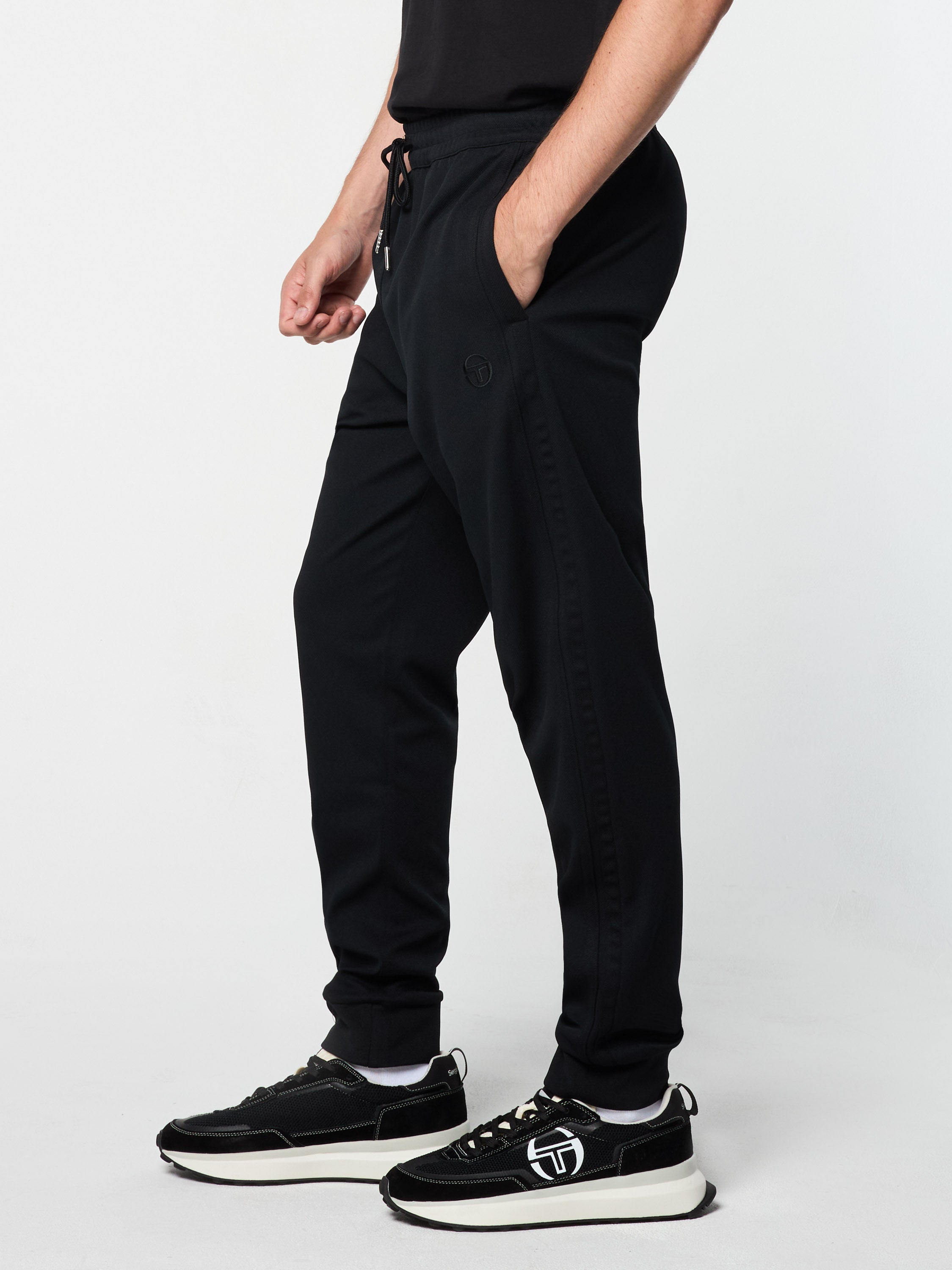 Damarindo Track Pants for Men - Comfortable Black Athletic Joggers with Elastic Waistband - Perfect for Running, Gym Workouts, and Casual Wear