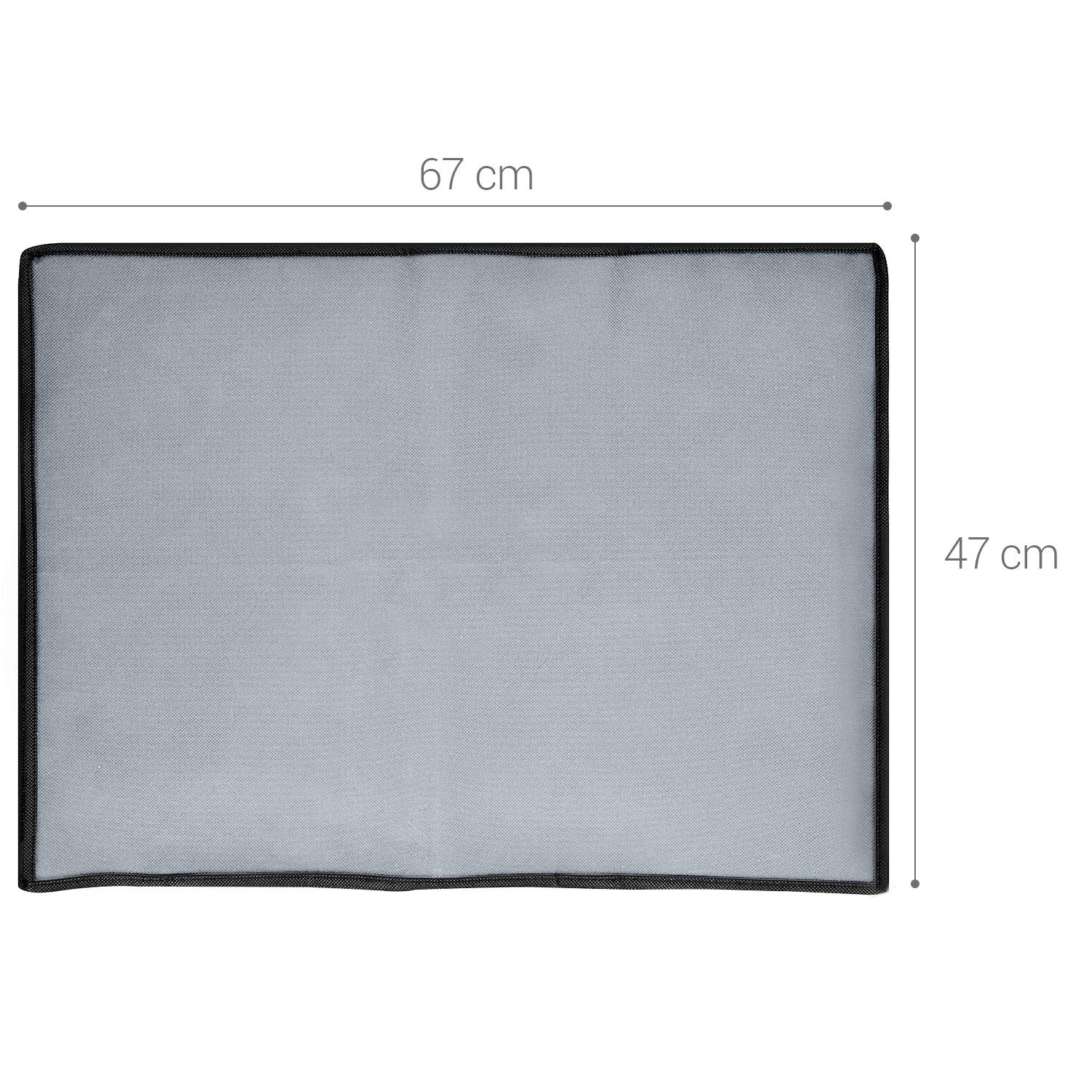 kwmobile 27-28 Inch Monitor Dust Cover - Light Grey Screen Protector for Computer Monitors | Perfect for Home Office, Gaming Setup & Workspace Protection