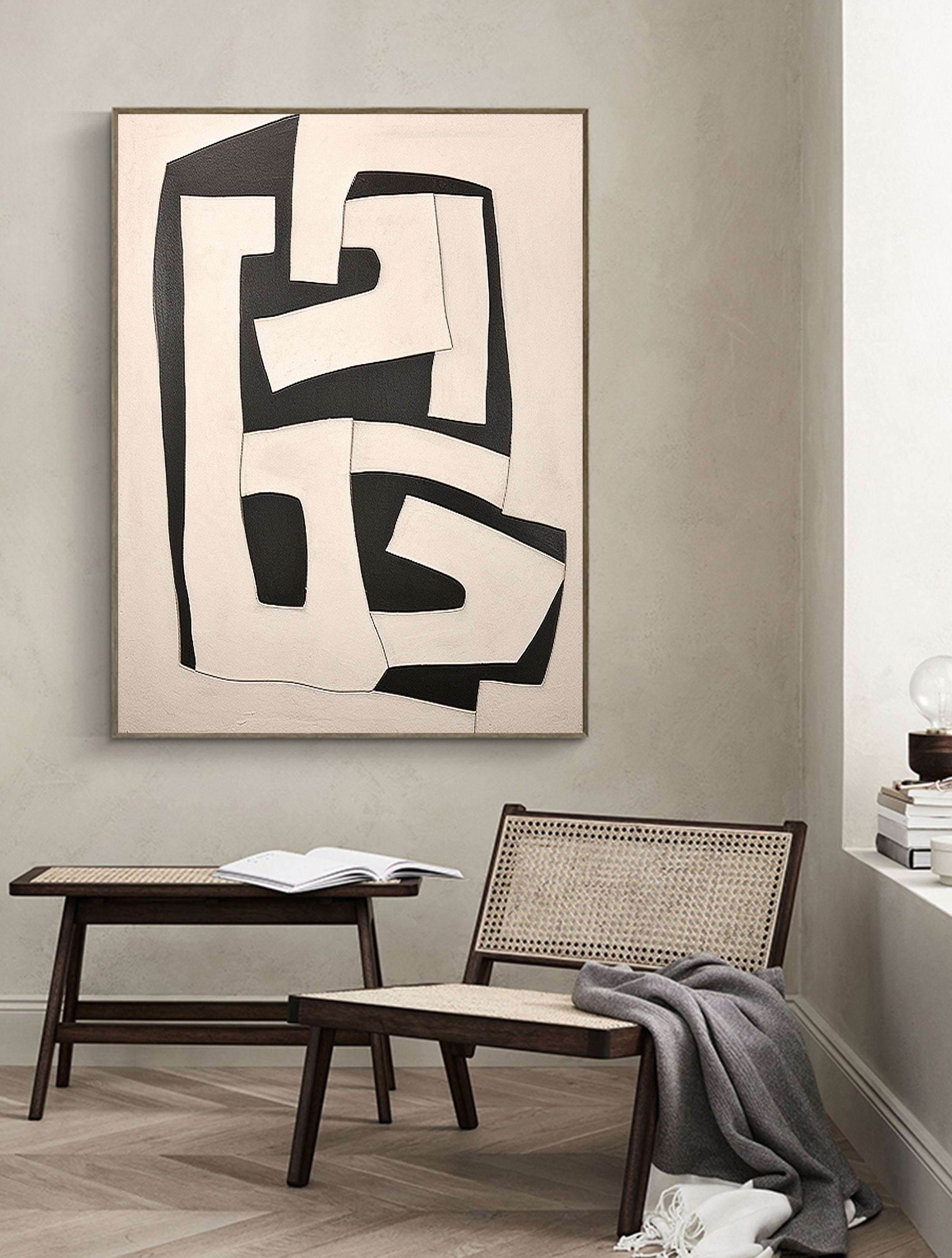 Beige & Brown Abstract Wall Art Print #BB001 - Modern Home Decor for Living Room, Bedroom & Office