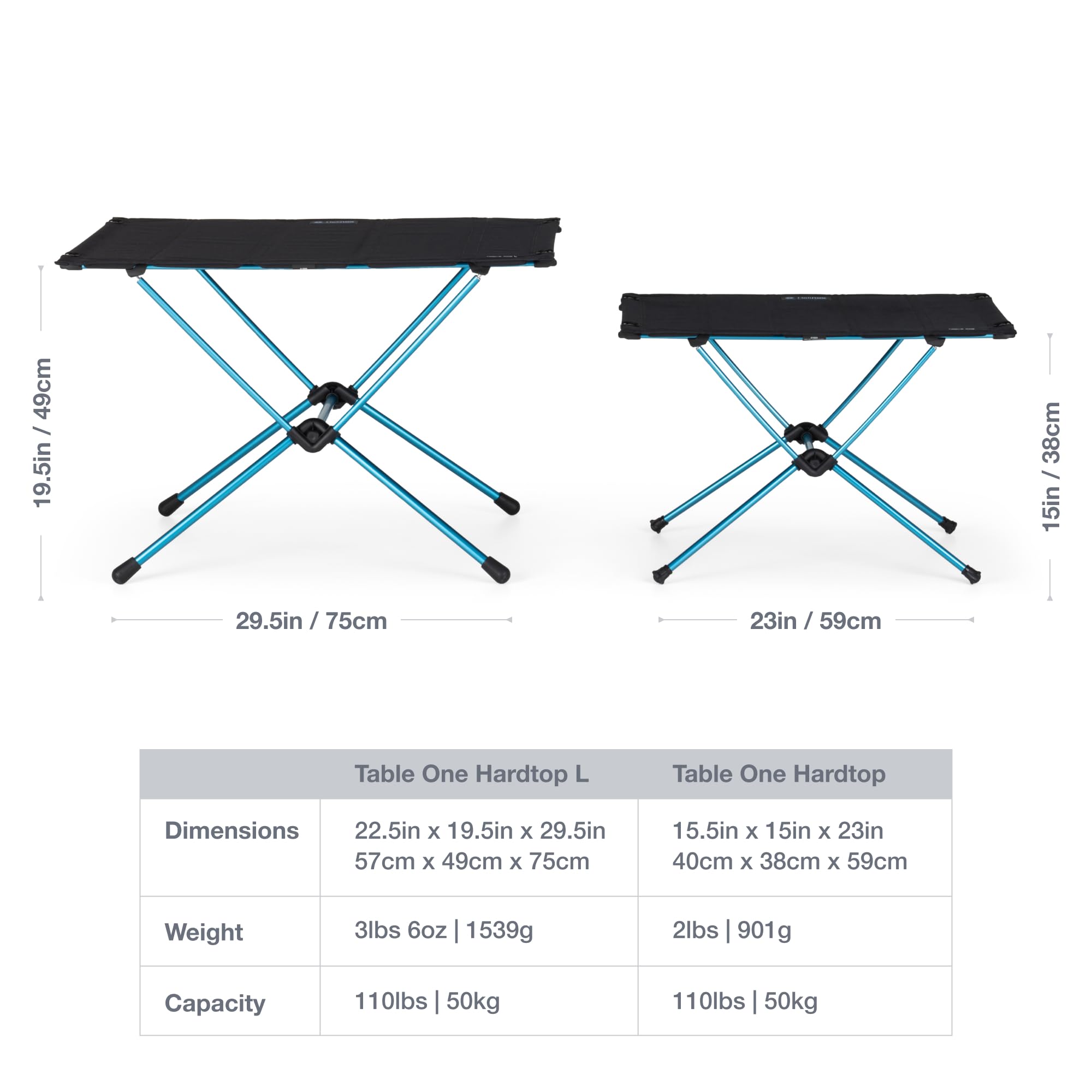 Helinox Table One Hard Top Lightweight Collapsible Portable Outdoor Camping Picnic Table - 23 x 15 Inches, Coyote Tan - Perfect for Backpacking, Hiking, Beach & Tailgating
