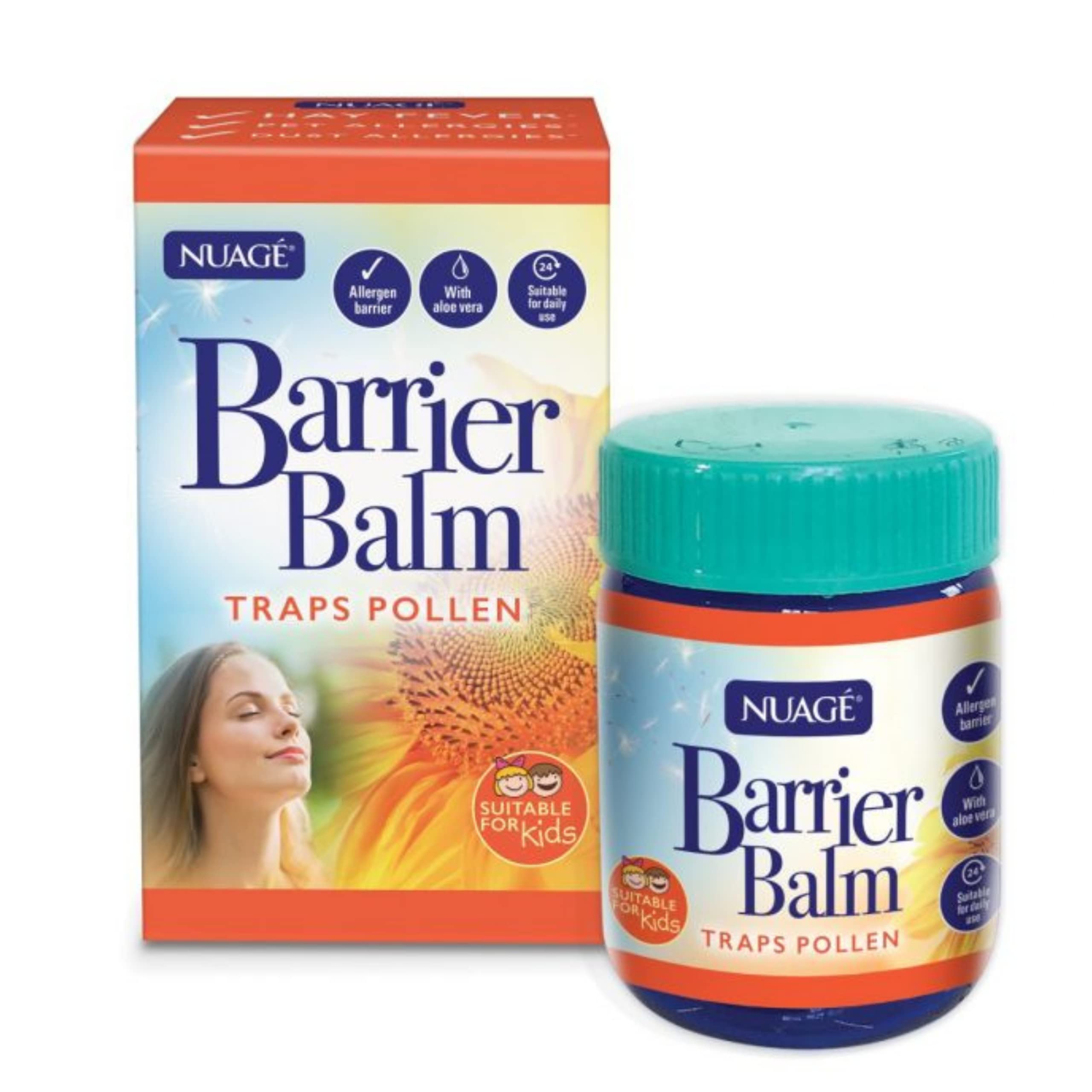 Nuage Hayfever Relief Wipes 2 Pack (60 Wipes) with Allergy Barrier Balm & Shealove London Guide - Pollen Protection for Seasonal Allergies | On-The-Go Allergy Relief for Outdoor Activities, Travel & Daily Use