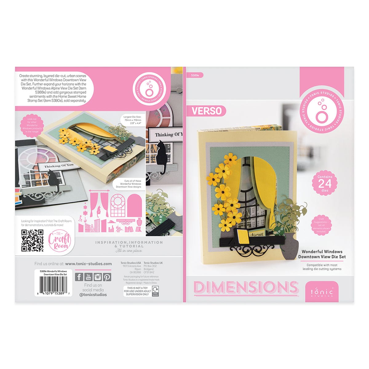 Wonderful Windows Downtown View Die Set 5389e - Perfect for Scrapbooking, Card Making, and DIY Home Decor Projects