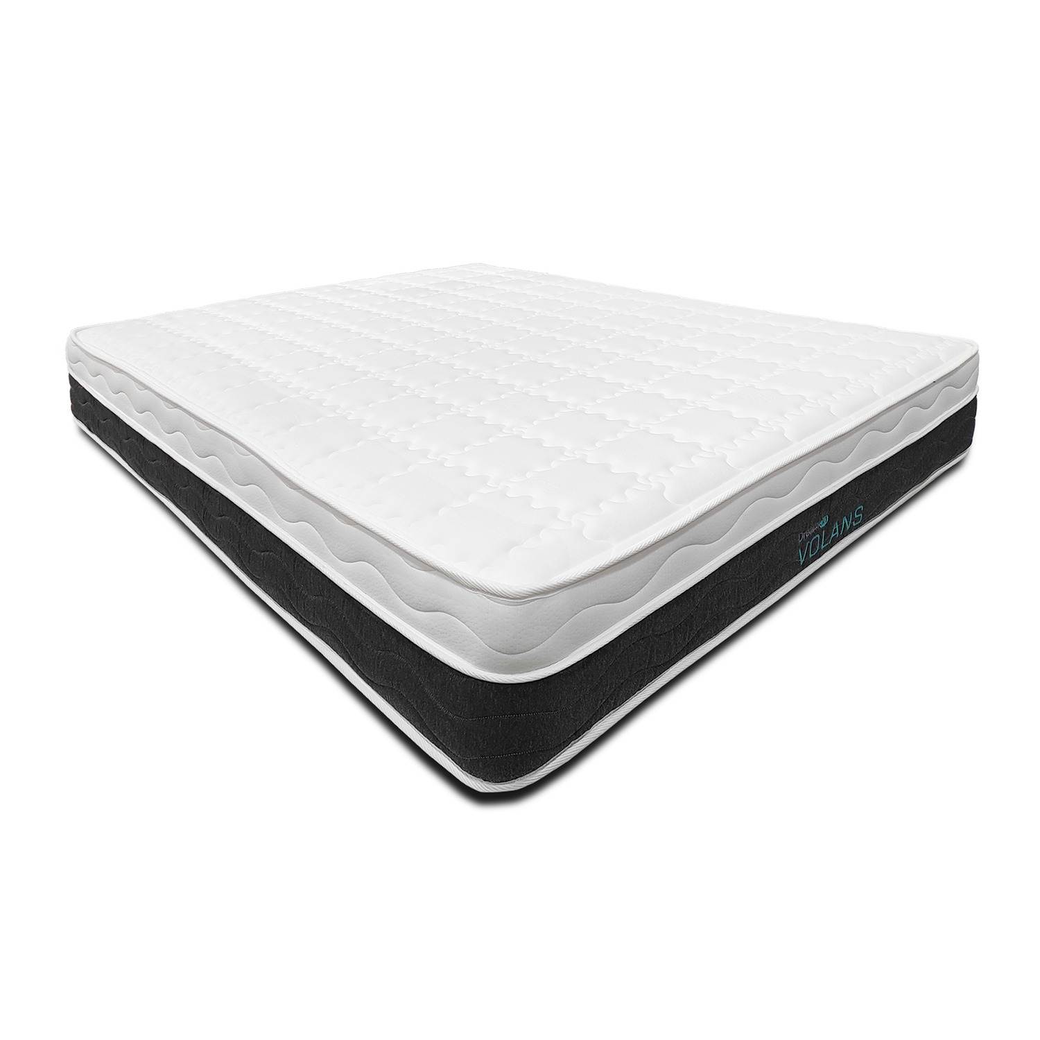 DreamOn Volans Grey Single Bed Frame & Mattress Combo Set with Pillow - 100cm Rectangular Size for Small Bedrooms, Guest Rooms & Kids Rooms