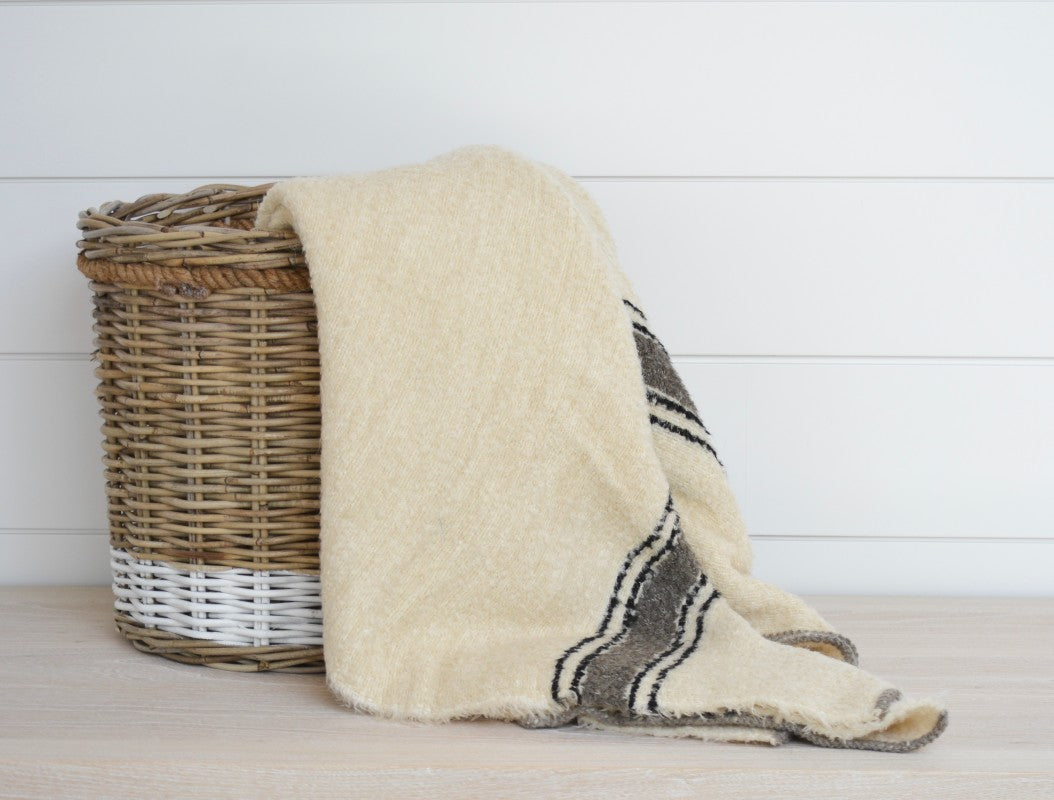 Luxury Riverton Cream & Mink Throw Blanket - Soft Plush Faux Fur Bedspread for Couch, Bed & Home Decor - Perfect for Cozy Winter Nights & Gift Giving