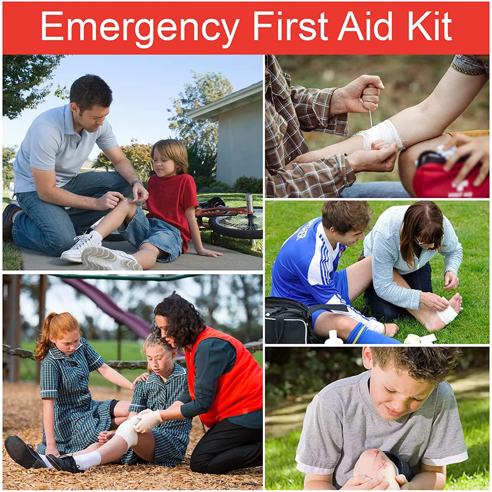 97-Piece First Aid Kit for Travel, Camping, Hiking & Emergency Preparedness - Compact Medical Supplies for Cars, Home, School & Sports Activities - Essential Safety Kit for Outdoor Adventures & Everyday Use