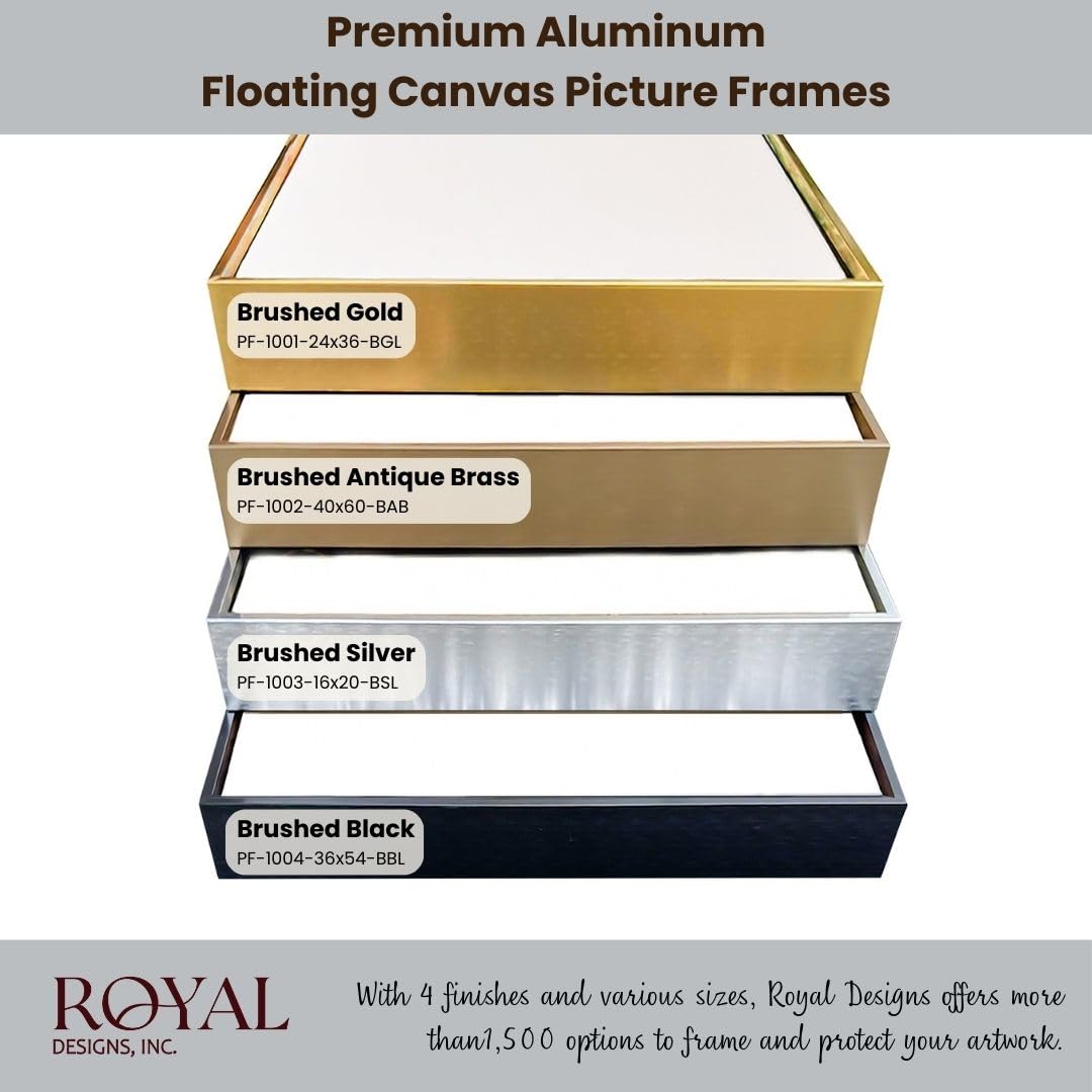 Royal Designs Plug-in Picture Light - 12 ft Cord with Hi/Low/Off Switch, Brushed Satin Brass Gallery Lighting for Artwork & Wall Decor (8.75 Inch) - Perfect for Home, Office & Museum Display