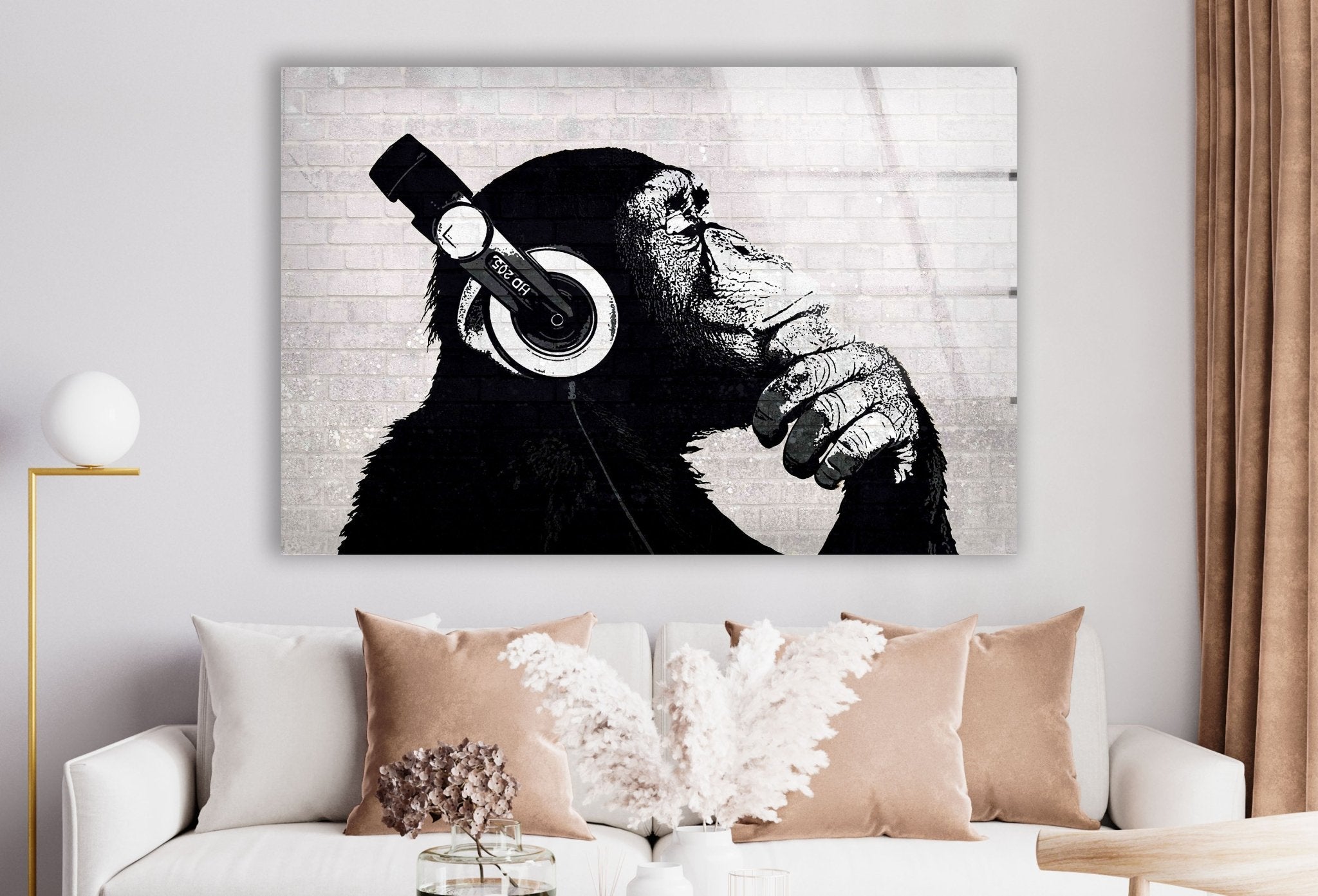Banksy DJ Monkey Bluetooth Headphones - Wireless Over-Ear Headset with Noise Cancelling & HD Sound - Perfect for Music Lovers, DJs & Home Office Use