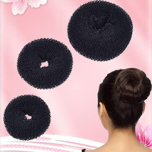 Prime Set of 3 Pcs Bun Maker Hair Donut - Hair Accessories for Women & Girls - Create Perfect Buns & Updos for Parties, Weddings & Everyday Styling