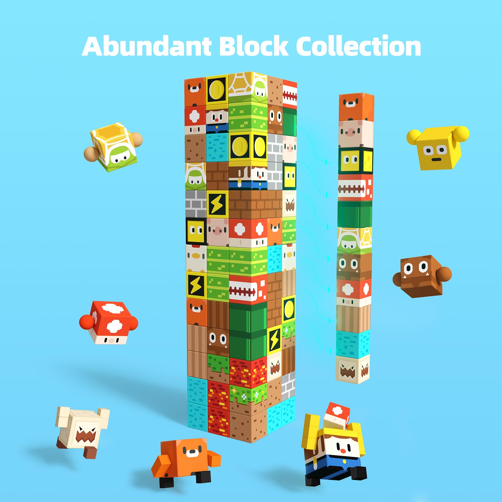 GobiDex 100PCS Magnetic Building Blocks for Kids Ages 3+ | STEM Educational Construction Toys for Boys & Girls | Creative Learning Sensory Gift for Birthday & Christmas | Perfect for Classroom, Home Play & STEM Activities (1 Inch)