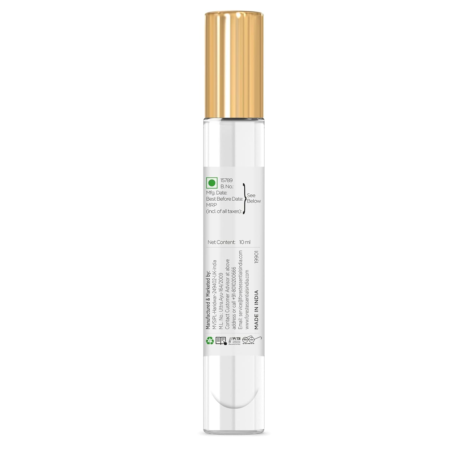 Forest Essentials Intense Perfume Lime Saffron Oudh - Long Lasting Natural Luxury Fragrance for Women & Men | Perfect for Date Nights, Special Occasions & Daily Wear