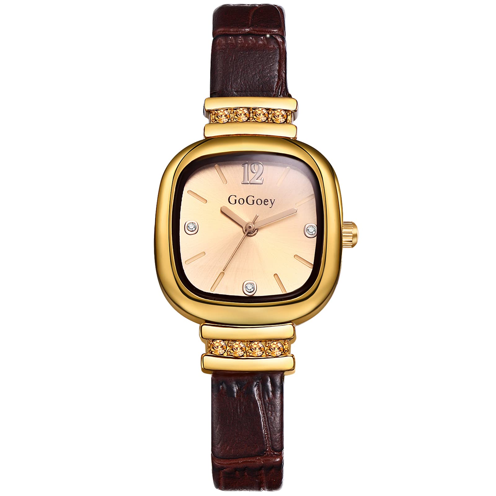 Avaner Women's Leather Watch - Slim Strap, Small Face Analog Quartz Wristwatch for Ladies | Elegant Dress Watch for Office, Party & Everyday Wear