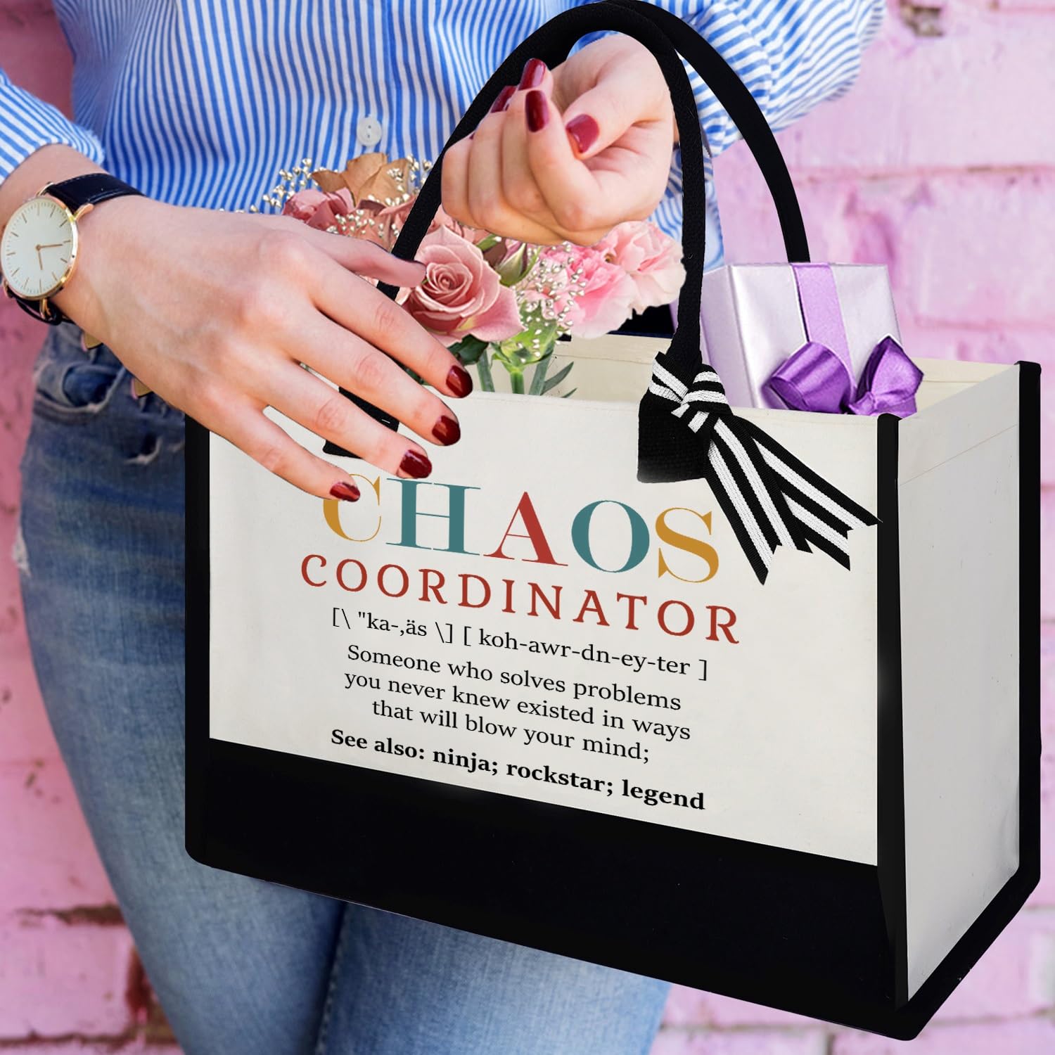 Personalized Jute Letter Tote Bag for Women - Customizable Monogram Eco-Friendly Shopping Bag - Perfect Mothers Day Gift, Christmas Present & Birthday Gift for Mom, Wife, Sister & Friends - Ideal for Grocery Shopping, Beach Trips & Daily Use