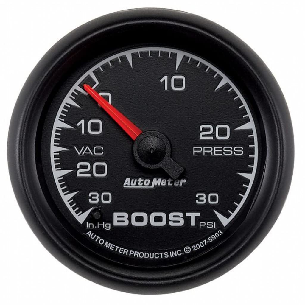 AutoMeter 52mm Boost/Vacuum Gauge - Euro-Style Performance Gauge for Cars & Trucks - Perfect for Racing, Tuning & Engine Monitoring