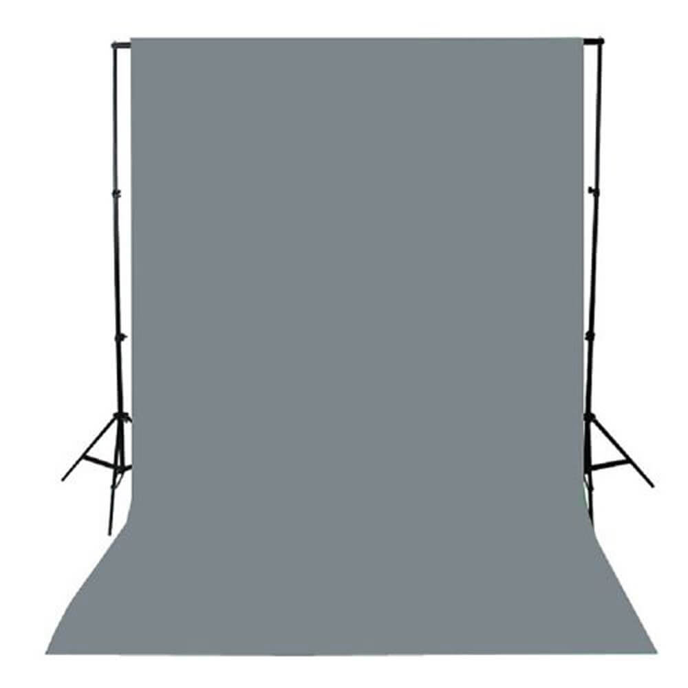 Professional Studio Telescopic Stand with 3x6m Muslin Cotton Grey Backdrop - Perfect for Photography, Video Shooting, and Live Streaming Backgrounds