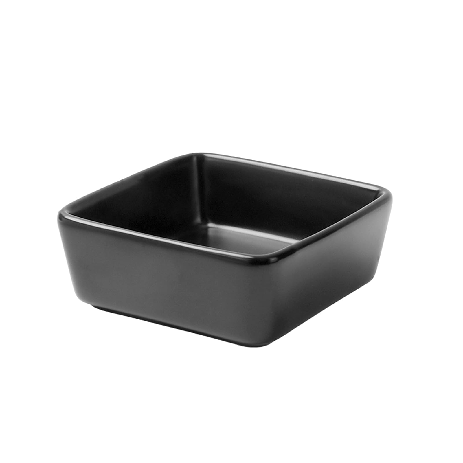 Black Ceramic Paper Clip Holder - Desk Organizer for Office & School Supplies