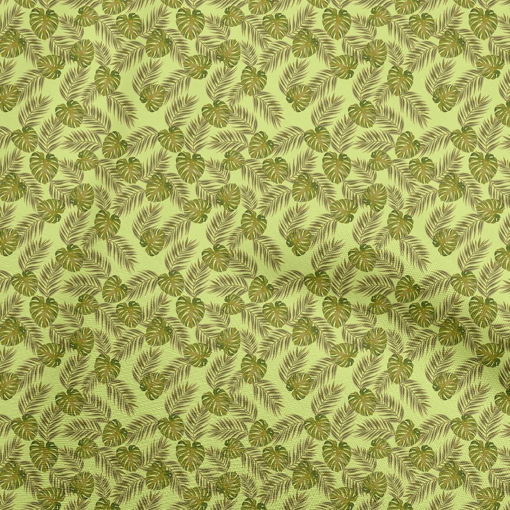 oneOone Velvet Lime Fabric - Tropical Print Sewing Fabric by The Yard (58