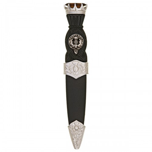 Personalized Clan Crest Sgian Dubh Knife - Custom Scottish Surname Engraving (M-Z) - Perfect for Highland Weddings, Burns Night & Scottish Heritage Events
