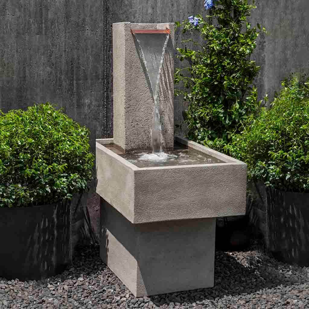 Campania International Falling Water Fountain III - Outdoor Garden Waterfall Feature for Patio, Yard, and Landscape Decor