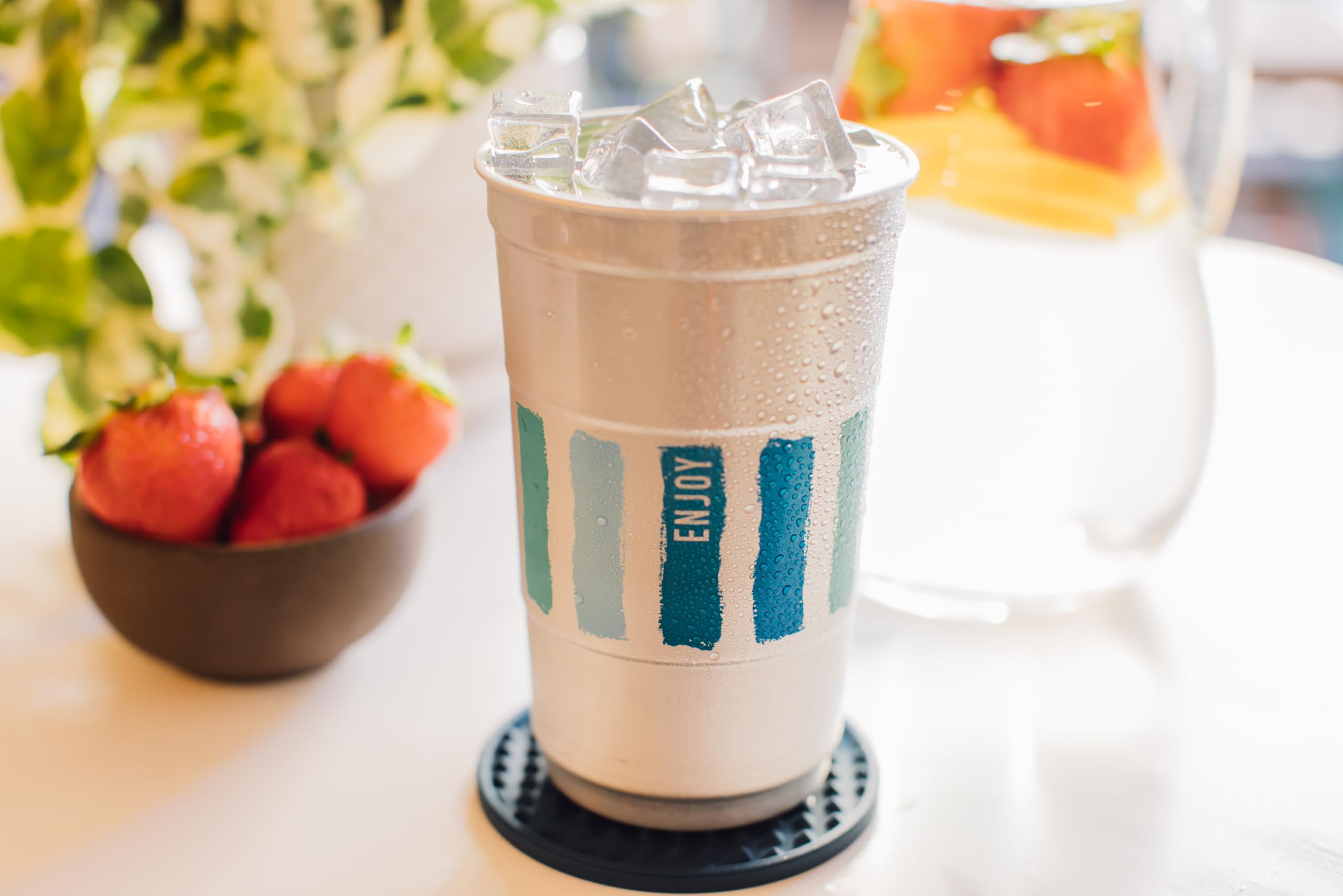 Recyclable Aluminum Party Cups 24 oz - Bulk Pack of 450 Cups with Everyday Logo - Perfect for Outdoor Events, BBQs, and Sustainable Drinking Solutions