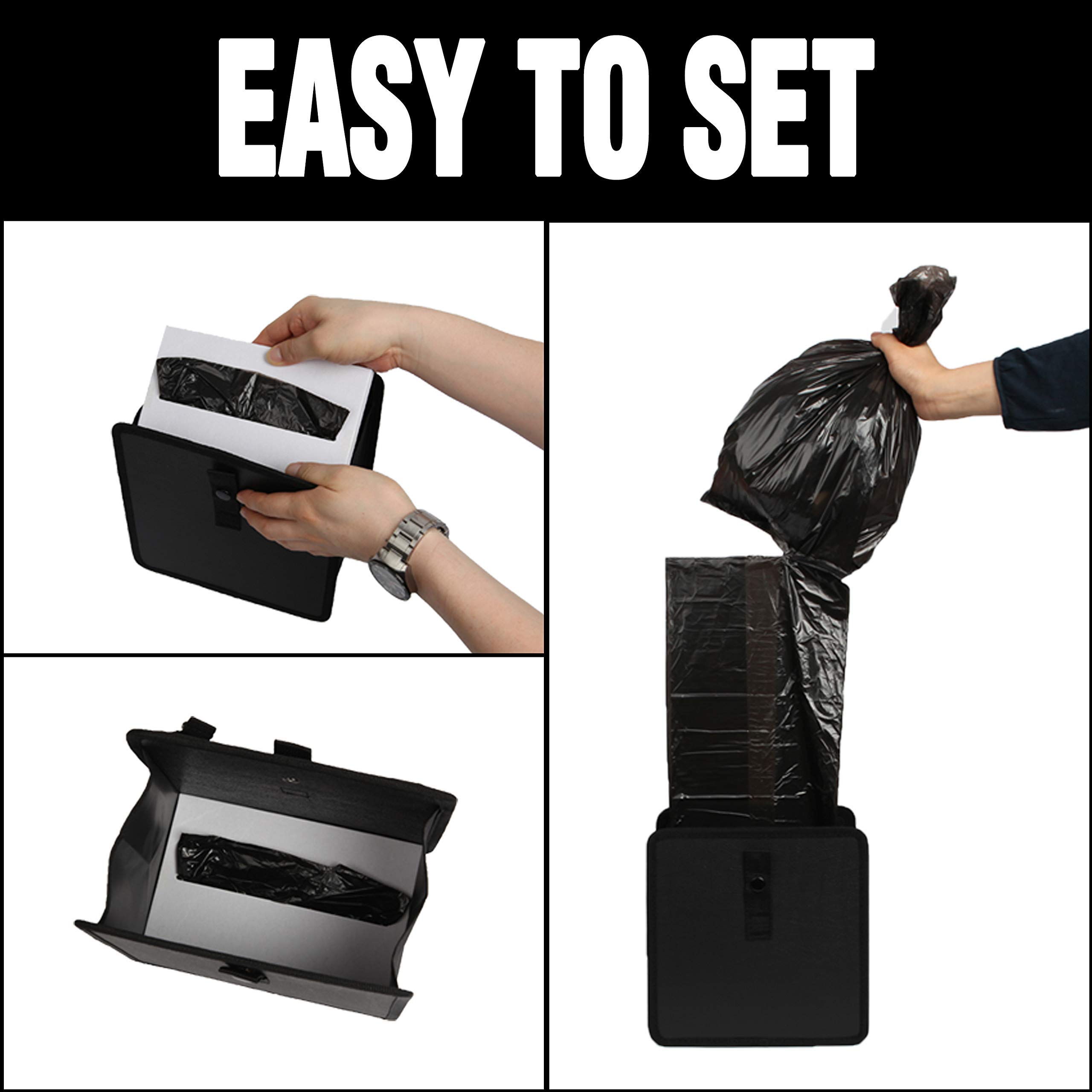 KMMOTORS Car Trash Bags - Leak-Proof Plastic Garbage Bags for Vehicle, Compatible with Jopps Medium & Aladdin Small Trash Cans | Perfect for Road Trips, Commuting, and Keeping Your Car Clean
