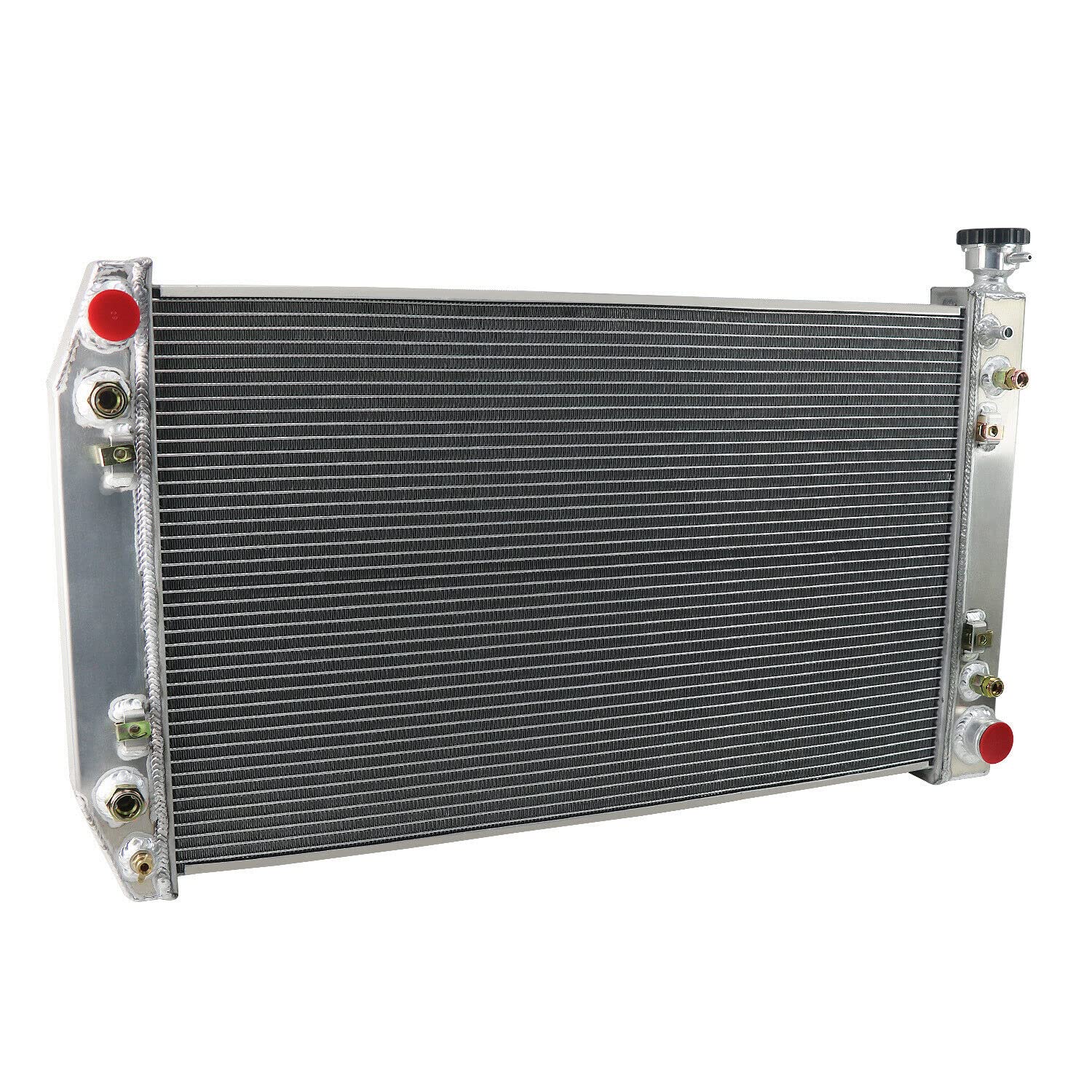 CU622 Aluminum Radiator for 1988-1999 Chevy GMC C/K 1500 2500 3500 V6 V8 GAS CNG DIESEL - 3 Row Core Radiator with Shroud & Fan Relay Kit - Heavy Duty Cooling Solution for Trucks, Towing & Off-Road Use