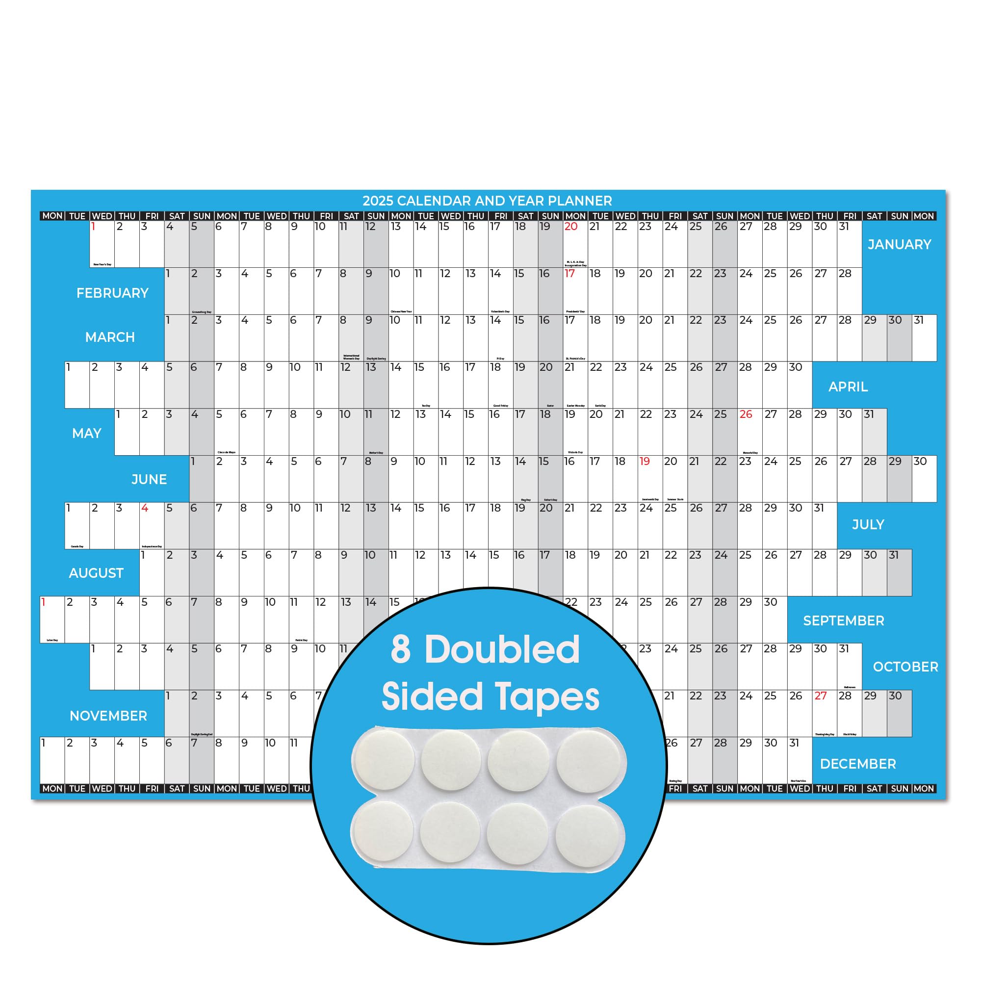2025 Large Wall Calendar 24