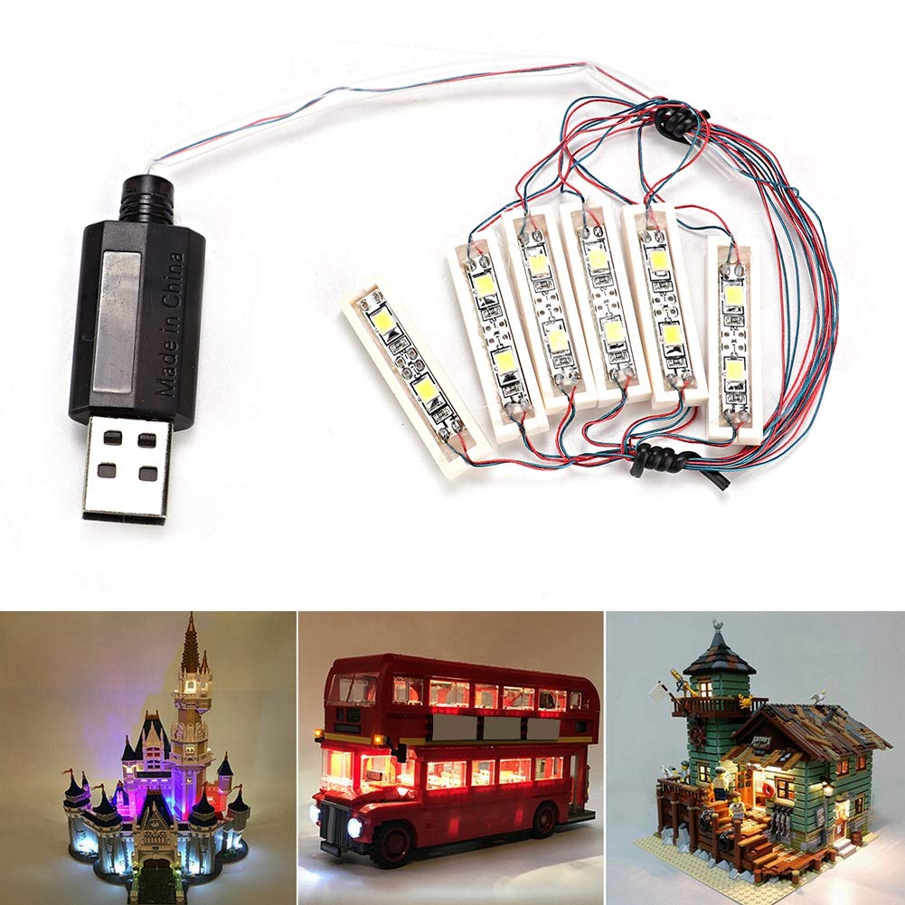 Milltrip ABS Universal LED Light USB Charging Building Blocks - Classic Bright Decorative Brick Bar Lamp Toy for Home, Office, Party & Gaming Room Decor