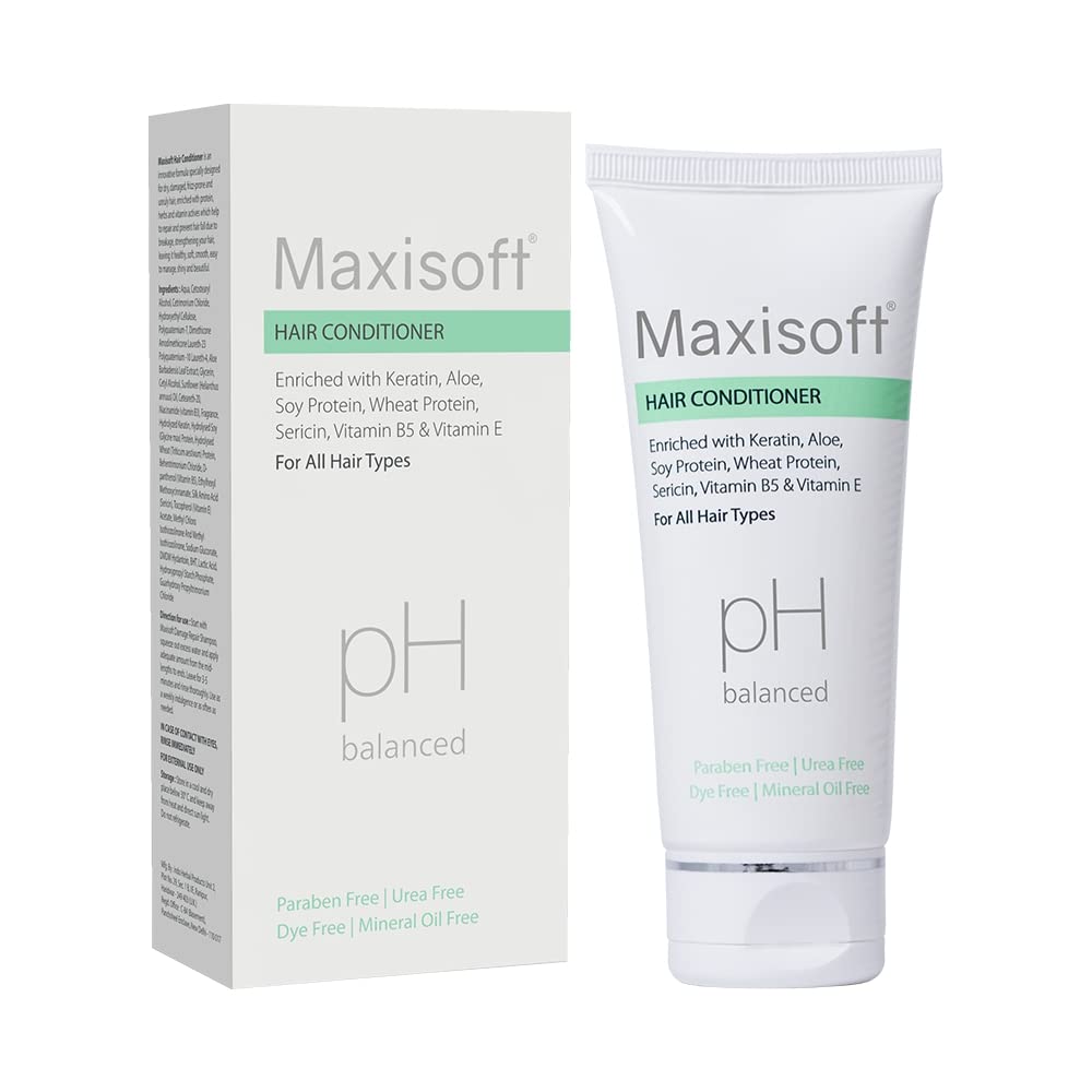 Maxisoft Hair Conditioner for Dry & Damaged Hair - Sulfate & Paraben Free, Deep Repair Treatment for Women & Men - 100ml - Leaves Hair Healthy, Silky & Smooth | Perfect for Daily Use, Post-Color Care & Frizz Control