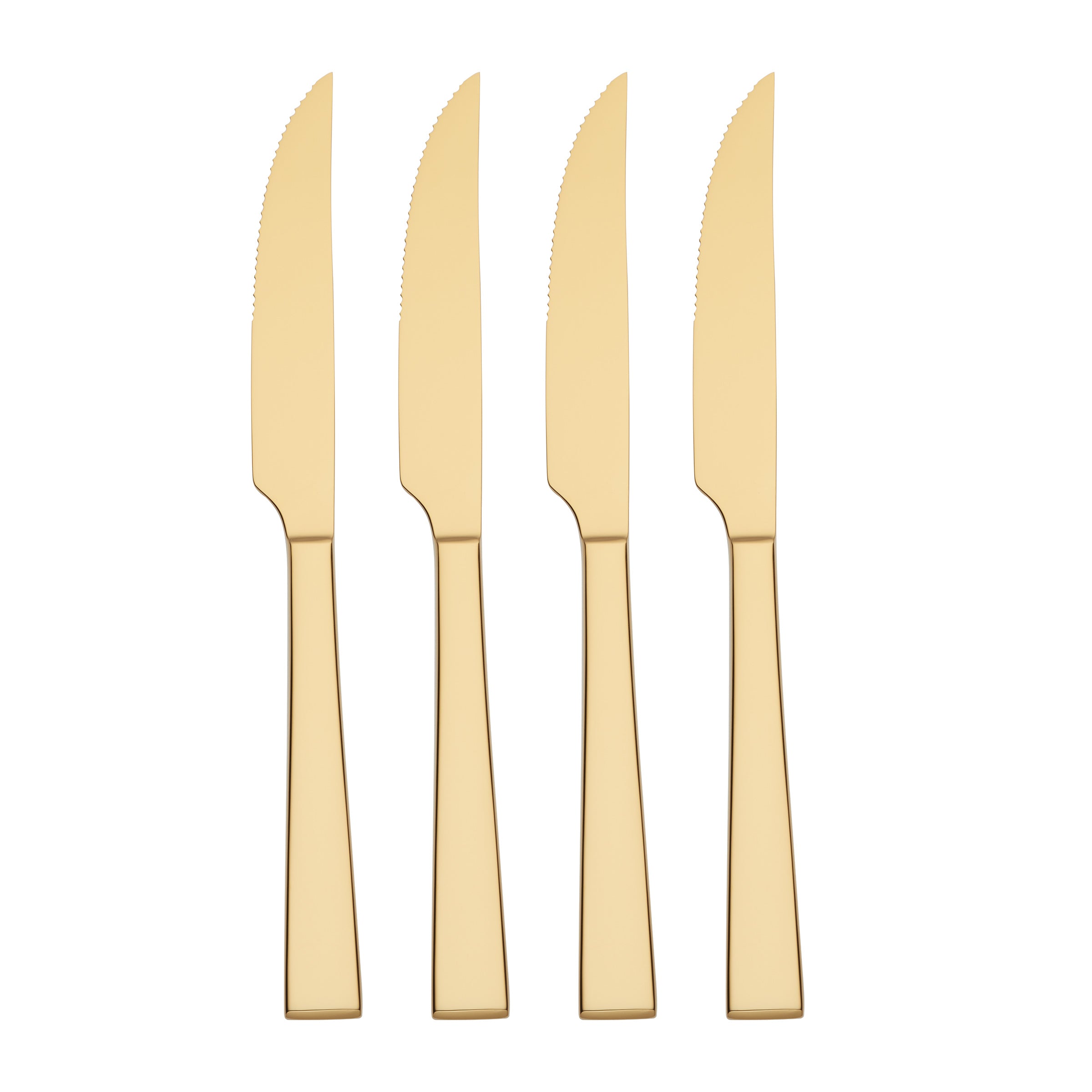 Premium Kane Gold Steak Knife Set - 4-Piece High-Quality Stainless Steel Steak Knives for Fine Dining, BBQ & Meat Cutting - Perfect for Home Kitchens & Restaurants