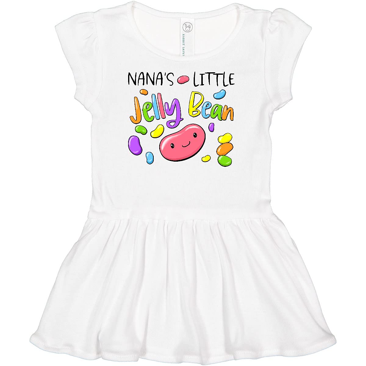 Inktastic Nana's Little Jellybean Cute Easter Candy Infant Dress - Adorable Baby Girl Outfit for Easter Photos, Holiday Parties & Family Gatherings
