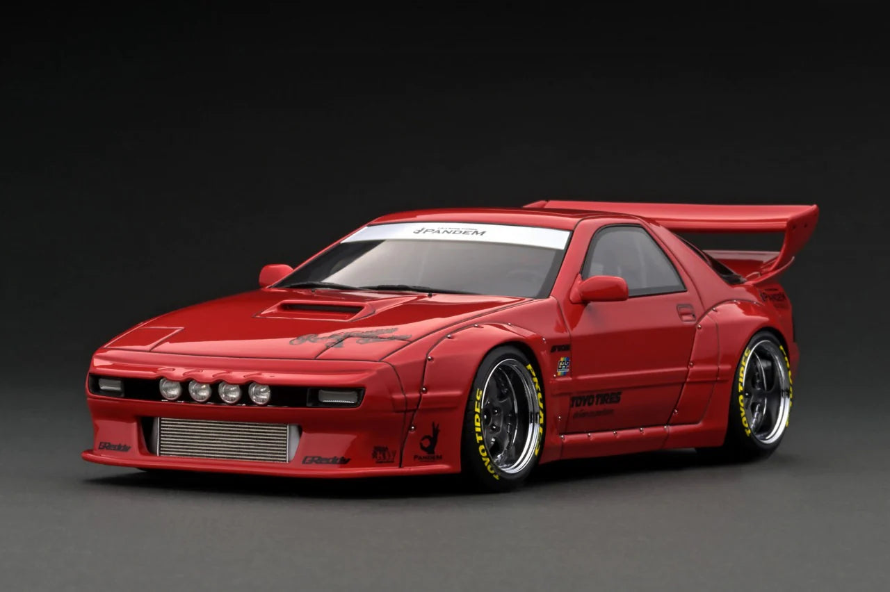 1:18 Scale Mazda RX-7 FC3S Pandem Widebody Diecast Model Car - Red Collectible for Auto Enthusiasts | Perfect for Display, Racing Collections & Gift Giving