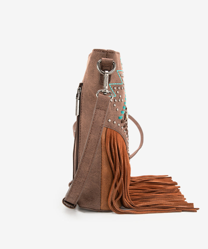 Montana West Aztec Fringe Concealed Carry Crossbody Purse for Women | Fashionable & Functional CCW Handbag | Perfect for Everyday Use, Travel & Outdoor Activities