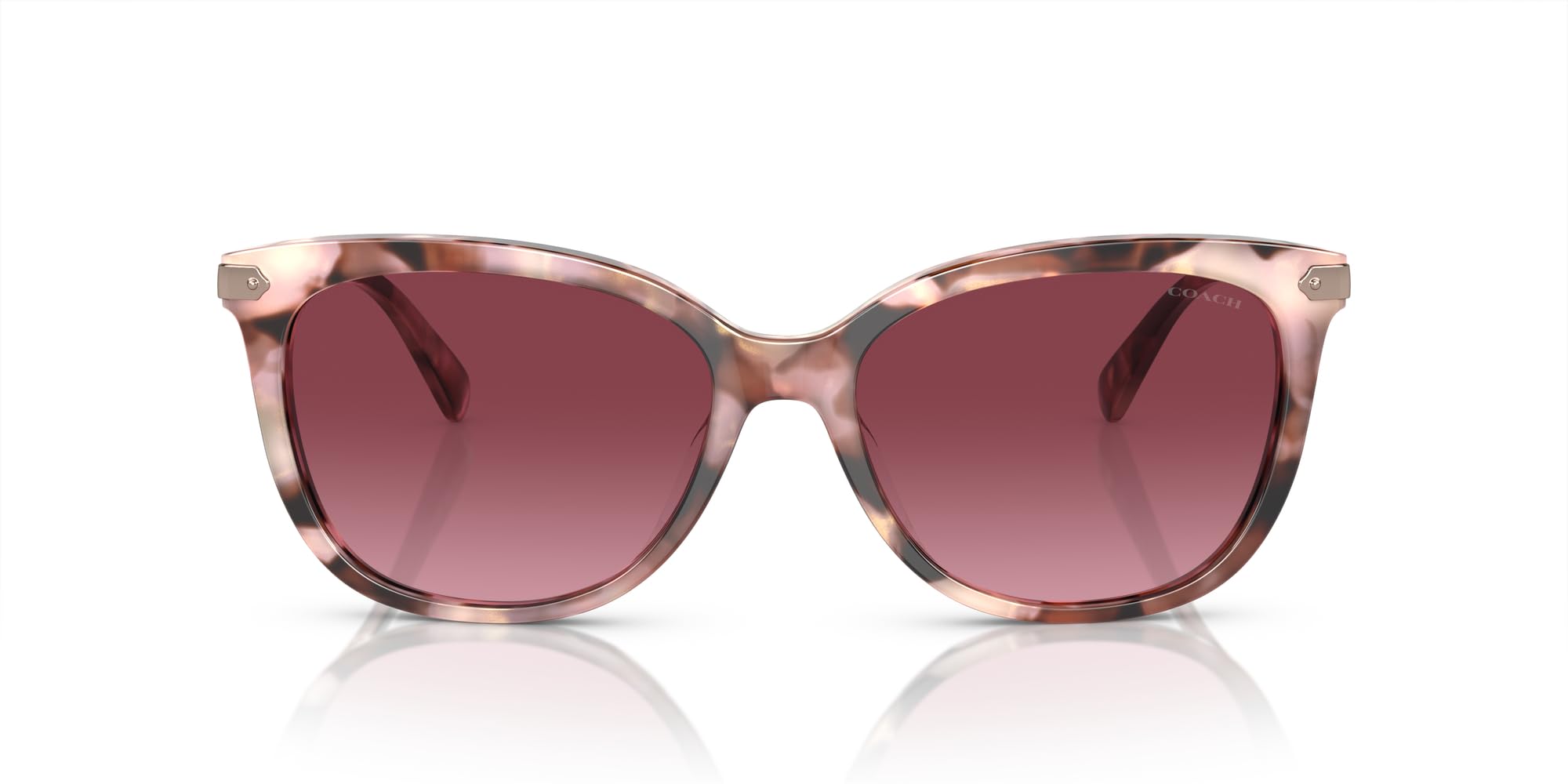 Coach Women's HC8378U Cat Eye Sunglasses – UV Protection, Polarized Lenses, Lightweight & Stylish for Outdoor, Beach, and Driving