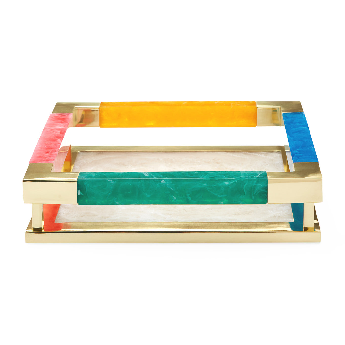 Como Square Tray - Elegant Decorative Serving Tray for Home Decor, Coffee Table Centerpiece, and Party Serving | Perfect for Dining, Entertaining, and Gift Giving