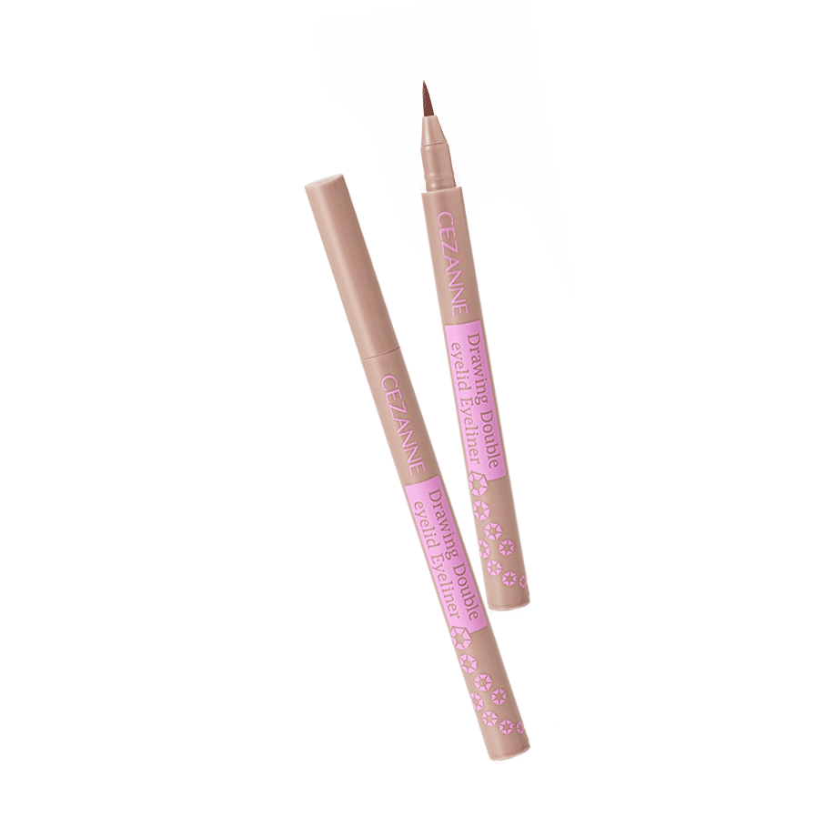 Cezanne Double Eyelid Liquid Eyeliner - Waterproof Smudge-Proof Brown & Greige Eyeliner for Asian Eyes | Perfect for Daily Makeup & Special Occasions
