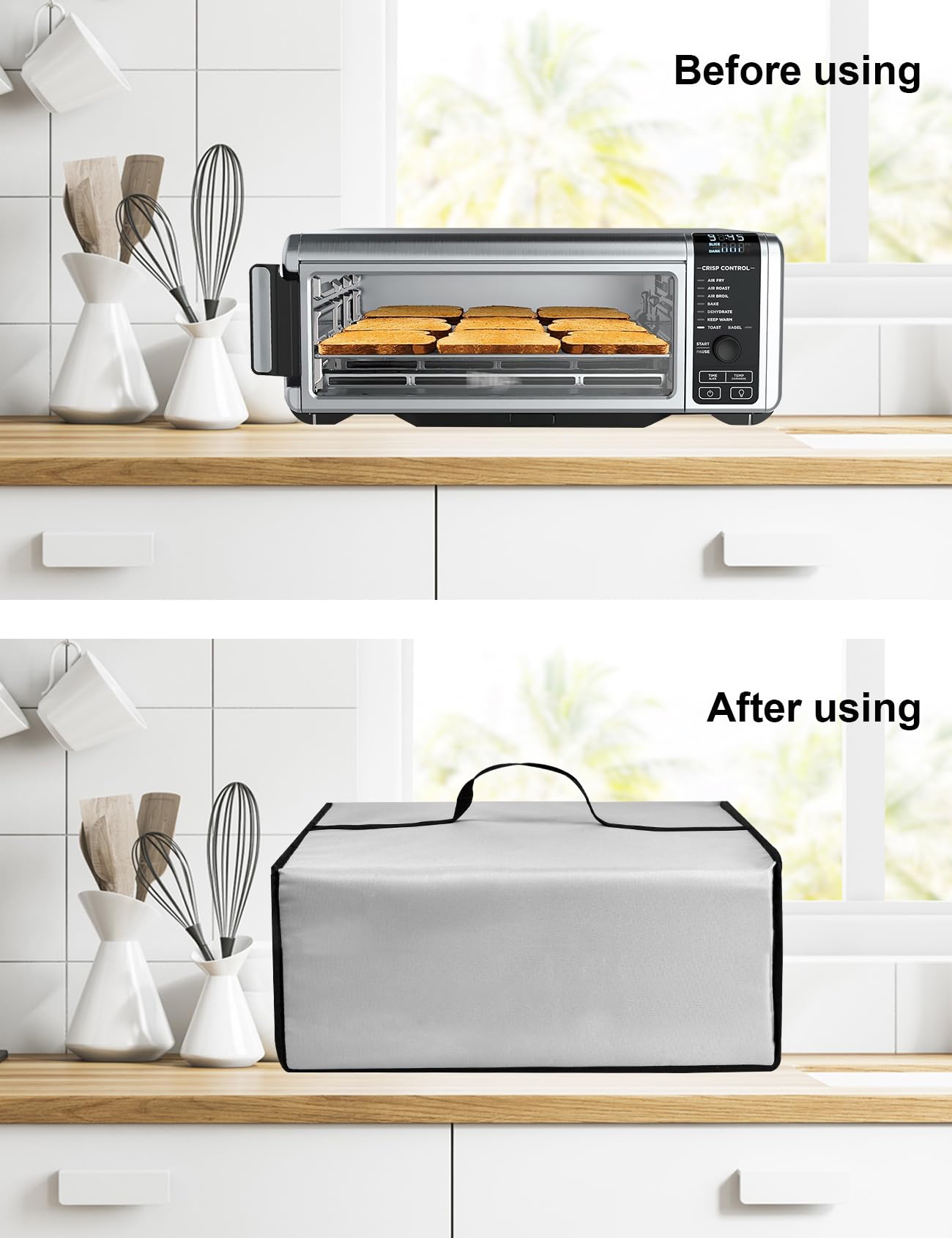 Heat-Resistant Waterproof Nylon Air Fryer Cover Protector Case for Ninja SP101/SP351/SP201 & Kitchen Elite® Pizza Ovens - Perfect for Kitchen Safety & Countertop Protection During Cooking