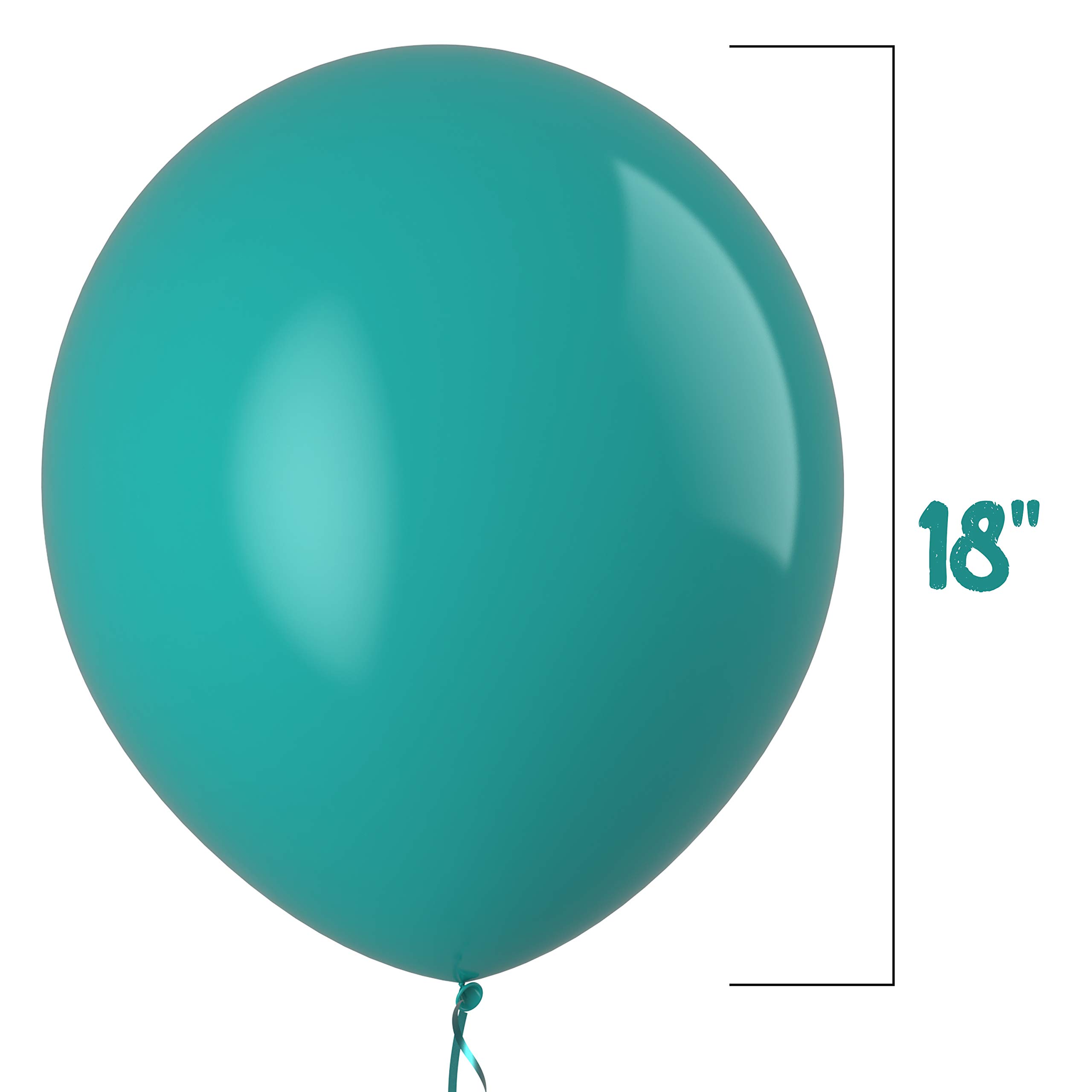 PREXTEX 18 Inch Emerald Green Latex Balloons - Pack of 30 Jumbo Round Balloons for Wedding Decorations, Birthday Parties, Baby Showers & Photo Backdrops - Strong & Durable for Indoor/Outdoor Event Decor