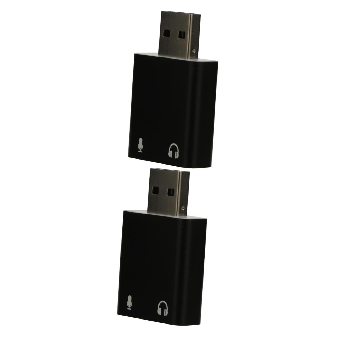 OSALADI 2-Pack USB External Sound Card - High-Quality Stereo Audio Adapter for Laptop & PC, Aluminum Alloy USB Headset & Microphone Adapter with 3D Sound | Perfect for Gaming, Online Meetings & Music Production