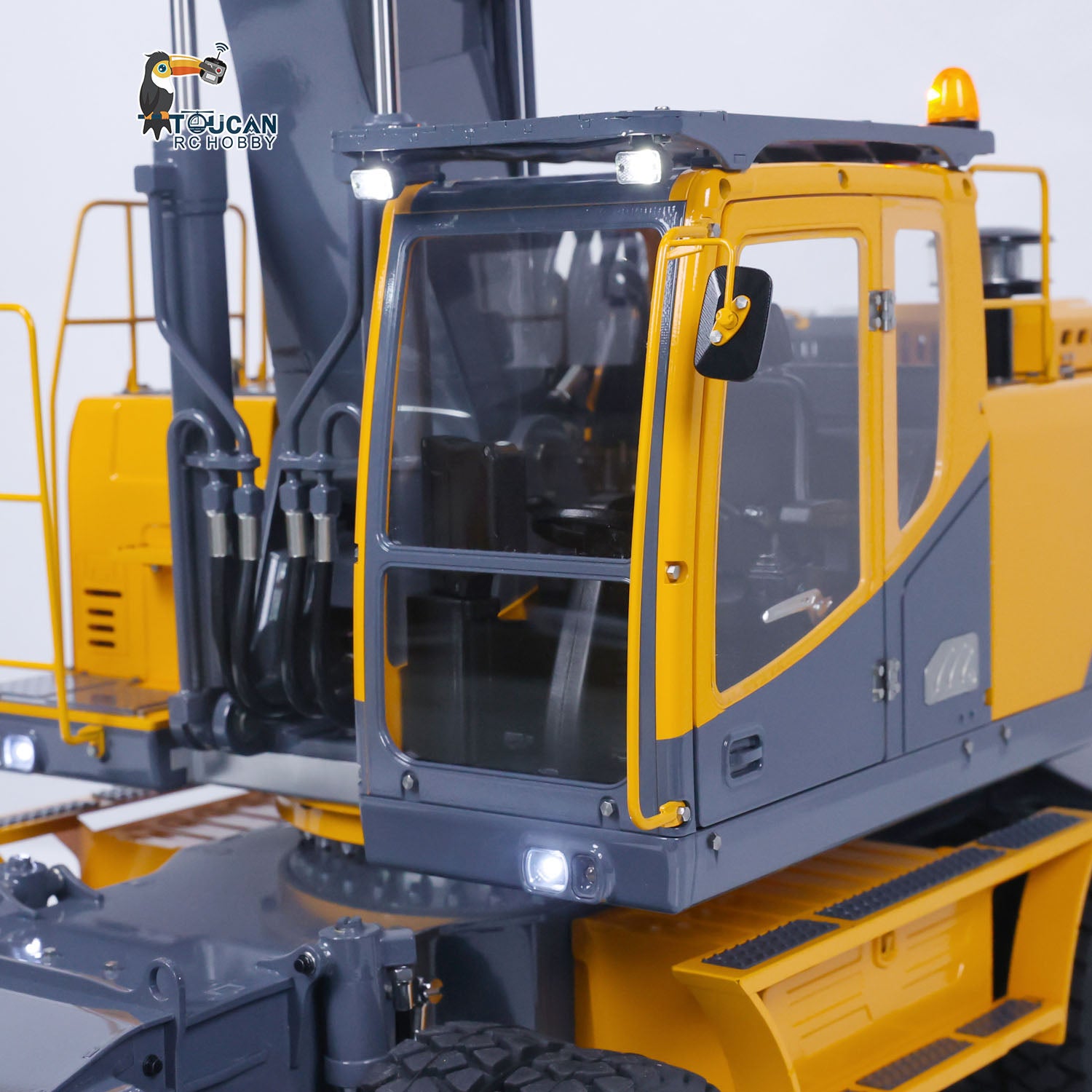 1/14 Scale LESU RC Metal Hydraulic Wheeled Excavator Model - ET30H with Pump Cabin, Sticker Display, Grapple, Ripper Bucket & Scraper Compactor - Perfect for Construction Toy Collection, RC Hobbyists and Model Display Scenes
