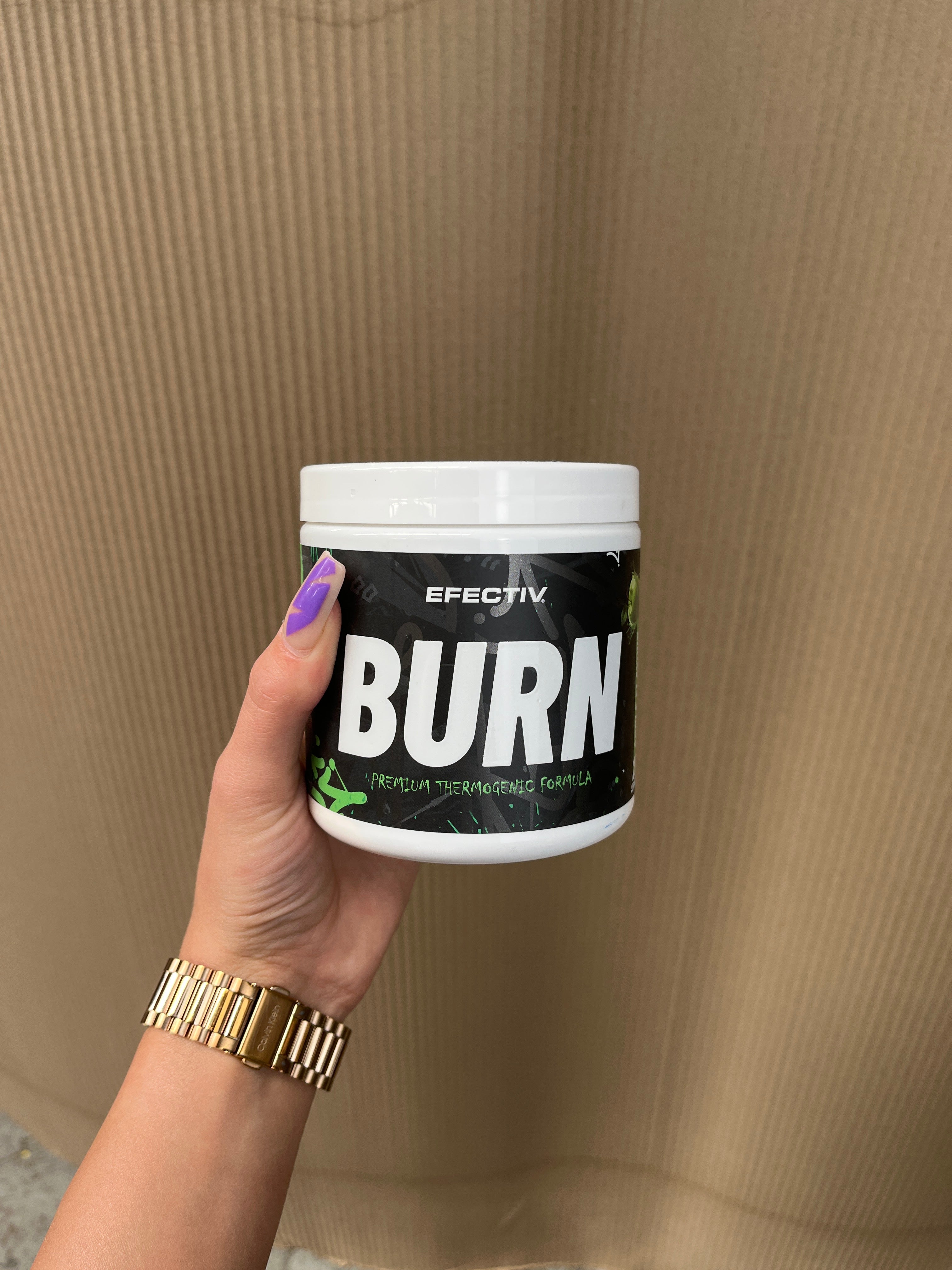 Efectiv Nutrition BURN Thermogenic Fat Burner Supplement - 125g | Apple or Cherry Lime Flavor | Weight Loss & Energy Booster for Workouts & Active Lifestyle
