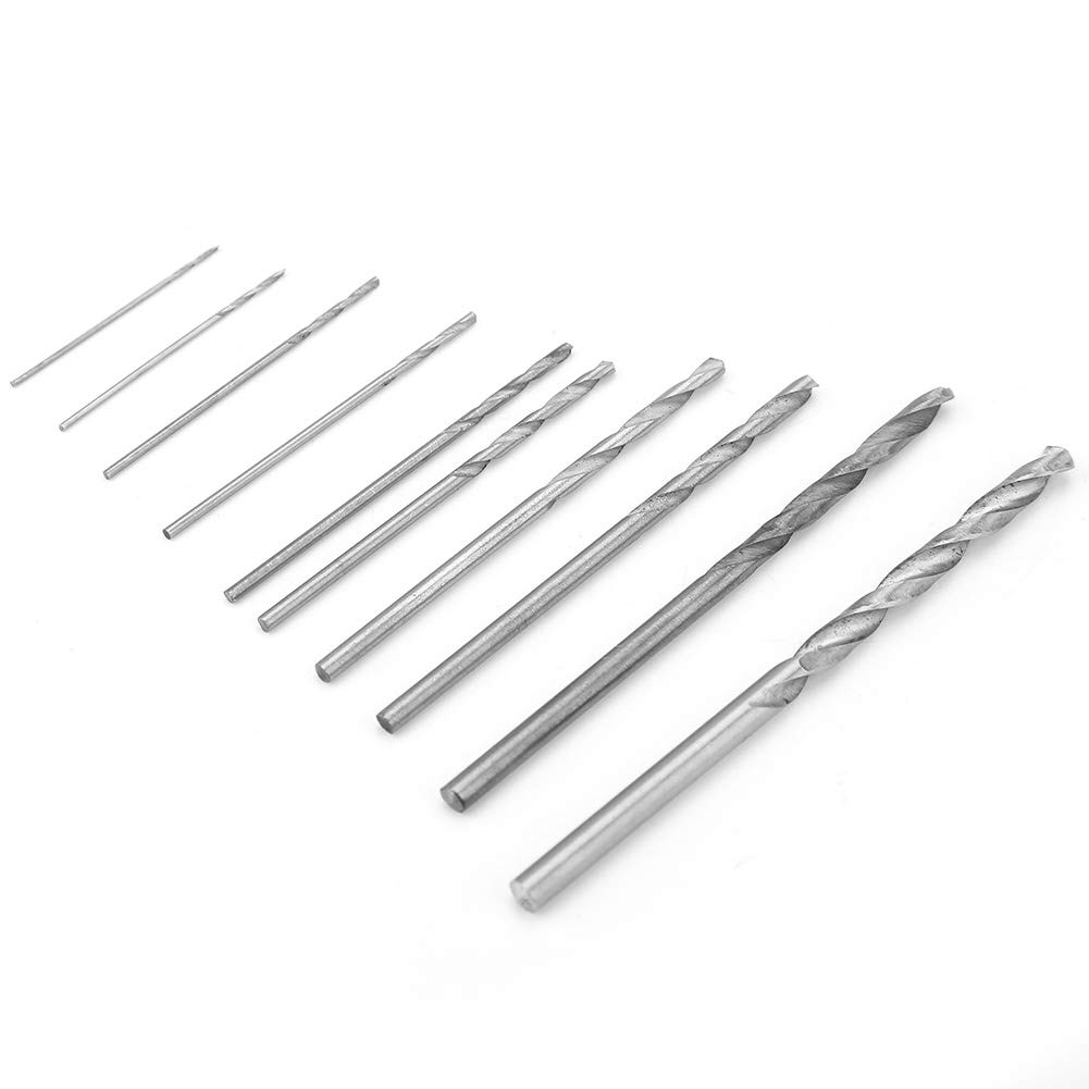10PCS High Speed Steel Micro Drill Bit Set (0.5-3mm) - Straight Shank Precision Drilling Tools for Metal, Stainless Steel & Cast Iron - Perfect for Jewelry Making, PCB Repair & Small Metal Projects