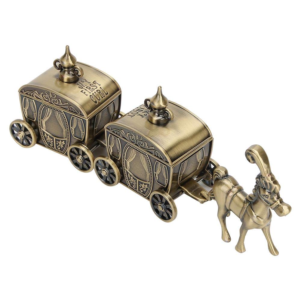 HEEPDD Carriage-Shaped Metal Tooth & Hair Jewelry Storage Box - Exquisite Crafted Gift Organizer for Jewelry, Rings & Keepsakes | Perfect for Travel, Bridal Shower & Home Decor
