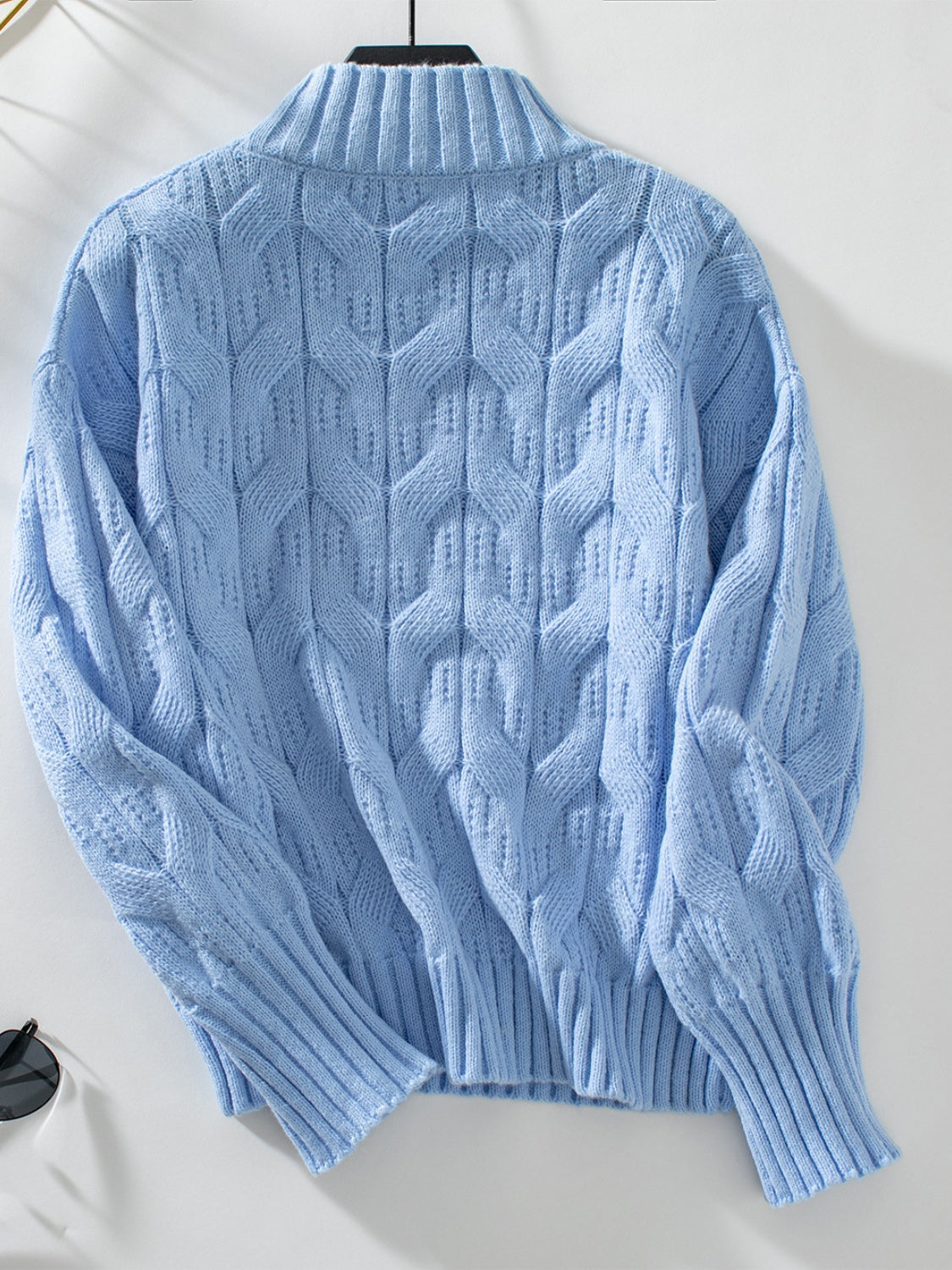 Cozy Cable Knit Mock Neck Long Sleeve Sweater for Women - Winter Warm Pullover - Perfect for Office, Date Night & Holiday Outfits
