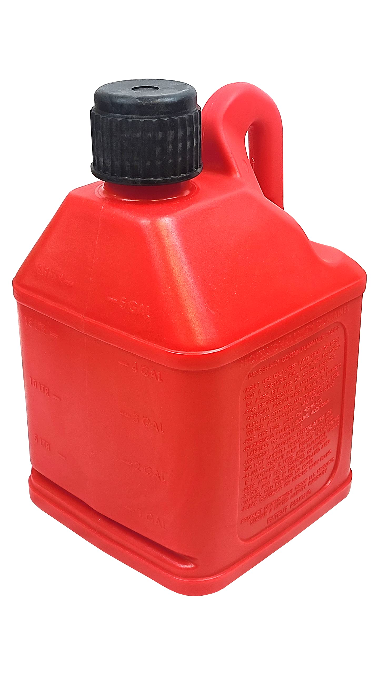 5 Gallon Professional Utility Container - Heavy Duty Water Storage, Gas Can, Oil Jug - Red (50101) - Ideal for Camping, Garage, Workshop & Emergency Preparedness