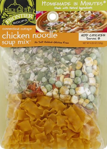 Frontier Soups Homemade In Minutes Chicken Noodle Soup Mix - Connecticut Cottage Style - 4.25 oz Pack - Quick & Easy Meal Solution for Busy Weeknights, Camping Trips & Cozy Family Dinners
