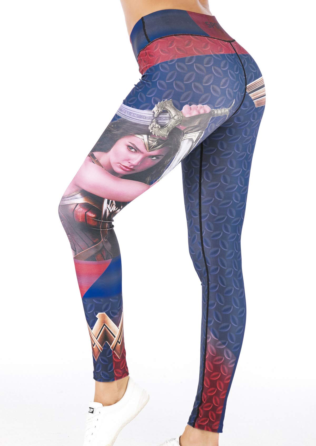 Women's Superhero Printed Yoga Leggings - High Waist Compression Workout Pants for Running, Gym & Fitness | Perfect for Cosplay & Casual Wear