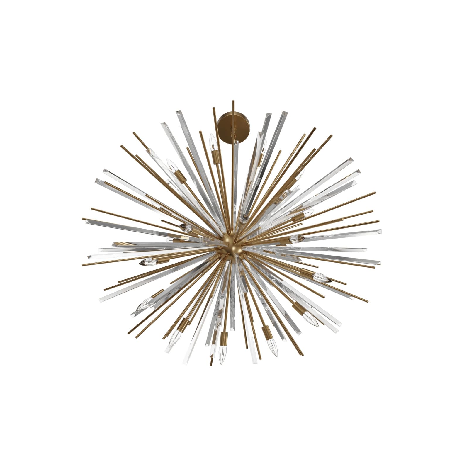 HF8200-AB Palisades AVE. Modern Crystal Hanging Chandelier Light Fixture - Elegant Dining Room & Bedroom Ceiling Lighting for Home Decor